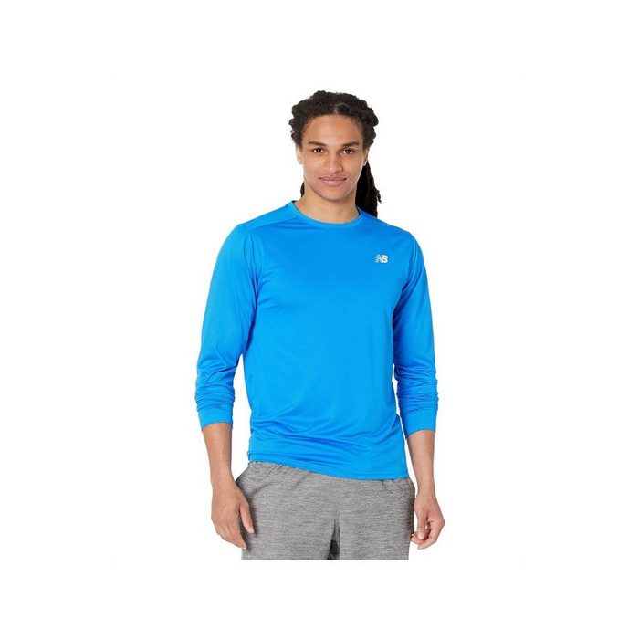 New Balance Langarmshirt blau regular fit (1-tlg)
