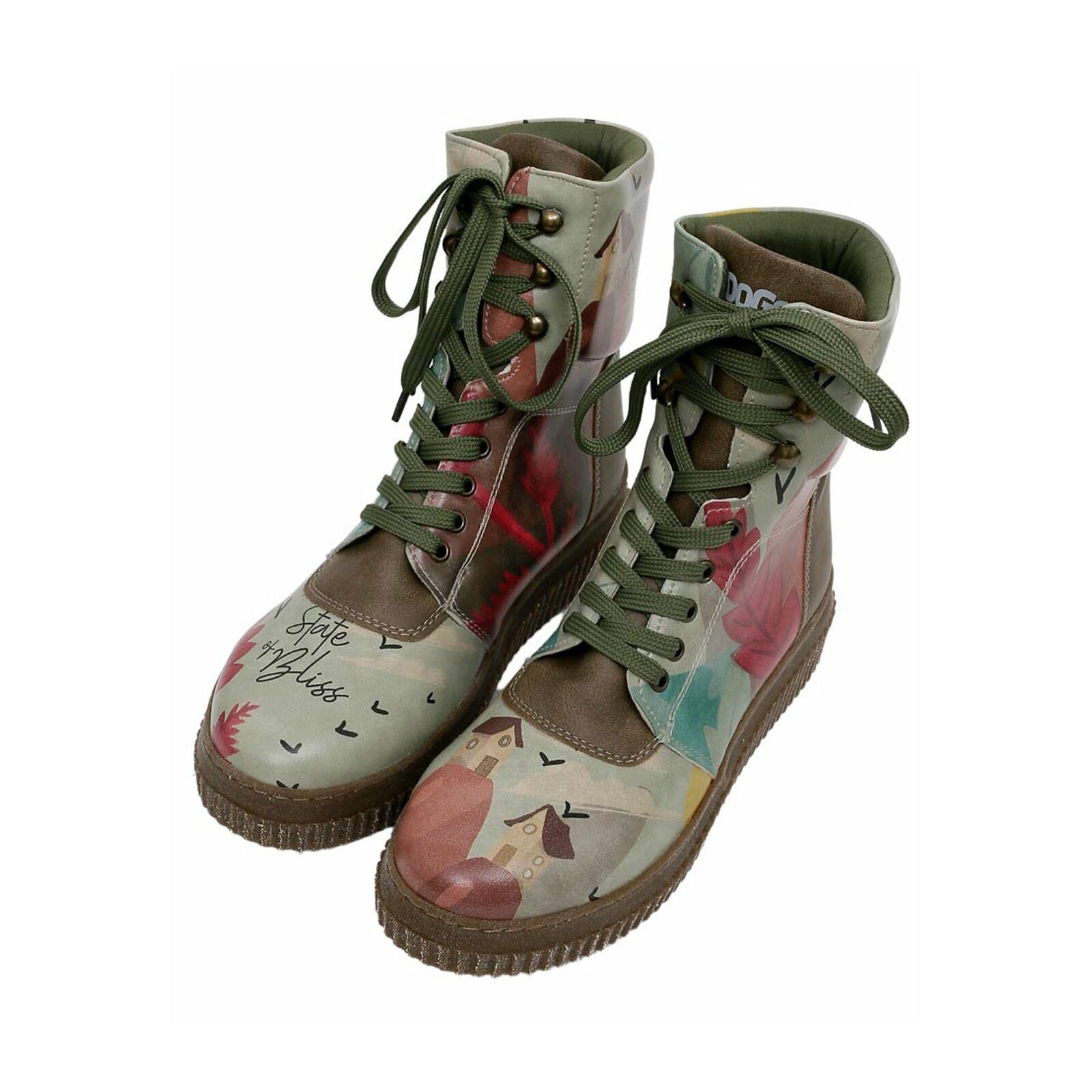 DOGO Future High Top Boots State Of Bliss Damen Stiefeletten Schnürboots Handgefertigt