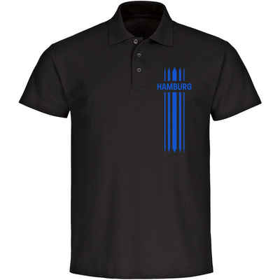 multifanshop Poloshirt Hamburg - Streifen - Polo