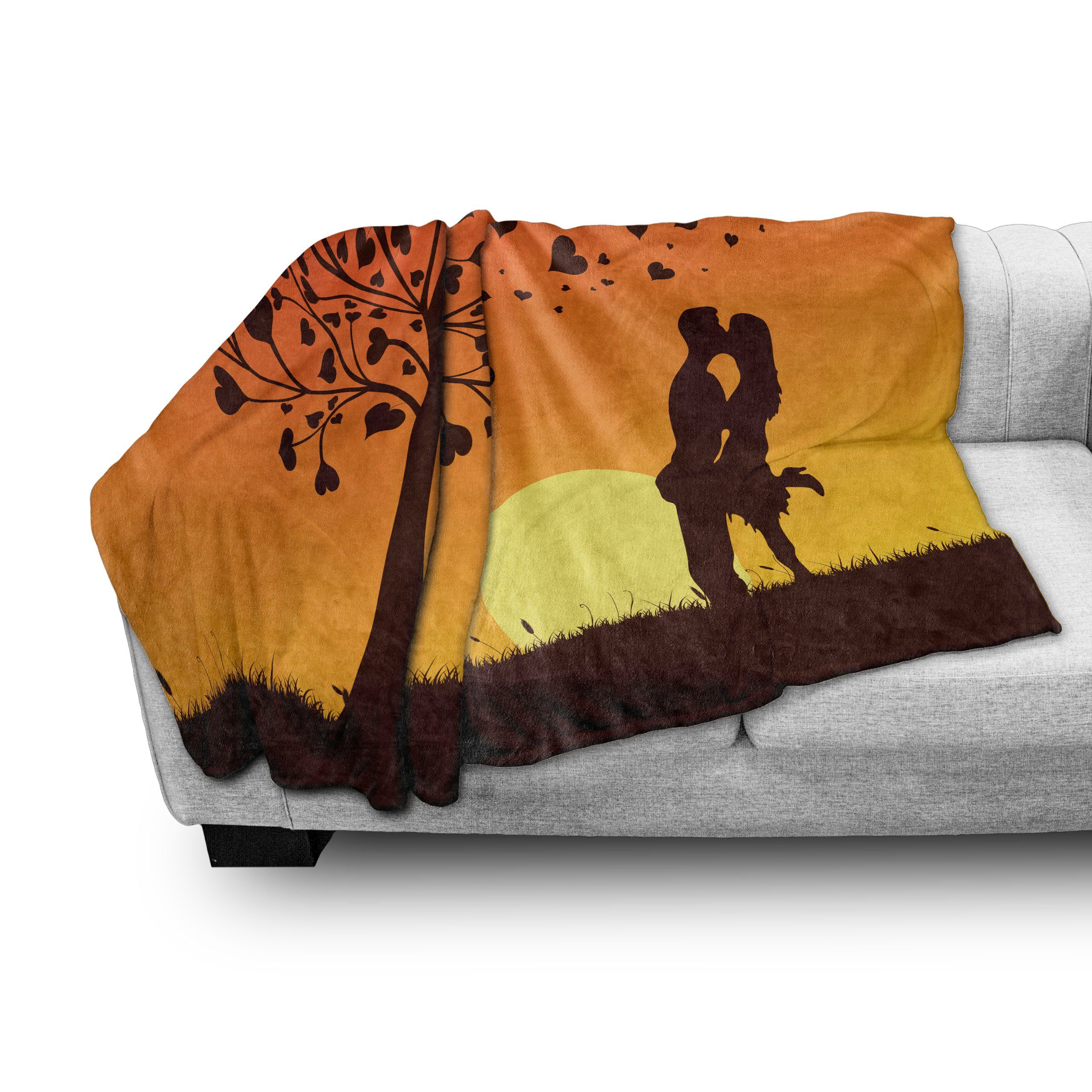 Tree Plüsch Innen- Wohndecke Love Paar küssen Gemütlicher den für Romantisches und Abakuhaus, Außenbereich,