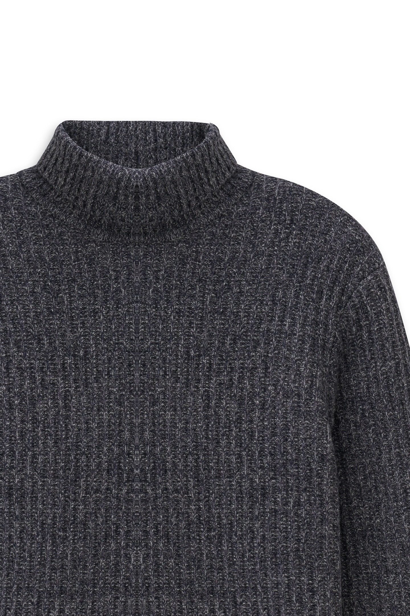 bugatti Rollkragenpullover Regular Fit Grobstrick aus einem Wollmix