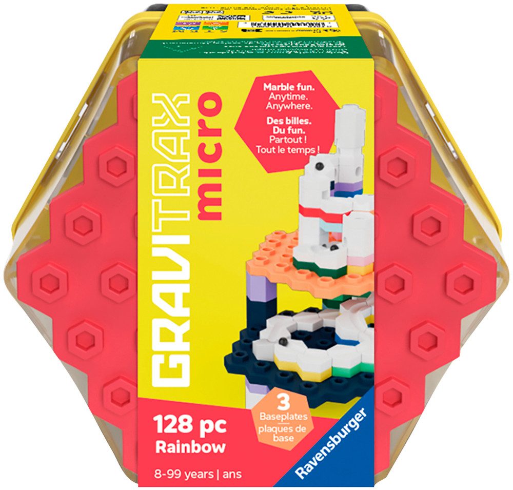 Ravensburger Kugelbahn-Bausatz GraviTrax micro - Rainbow, (128-tlg), Made in Europe