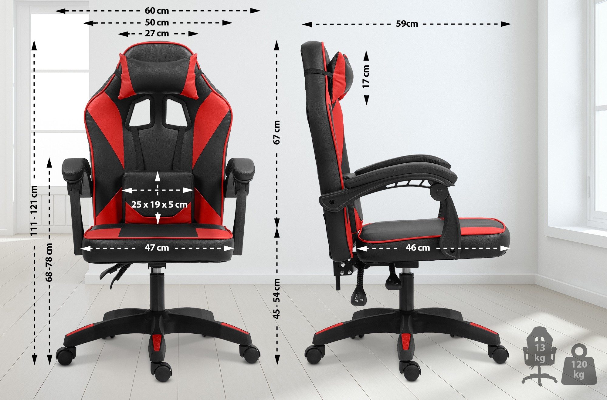 CLP Gaming Chair Orkney, Schreibtischstuhl höhenverstellbar günstig online kaufen