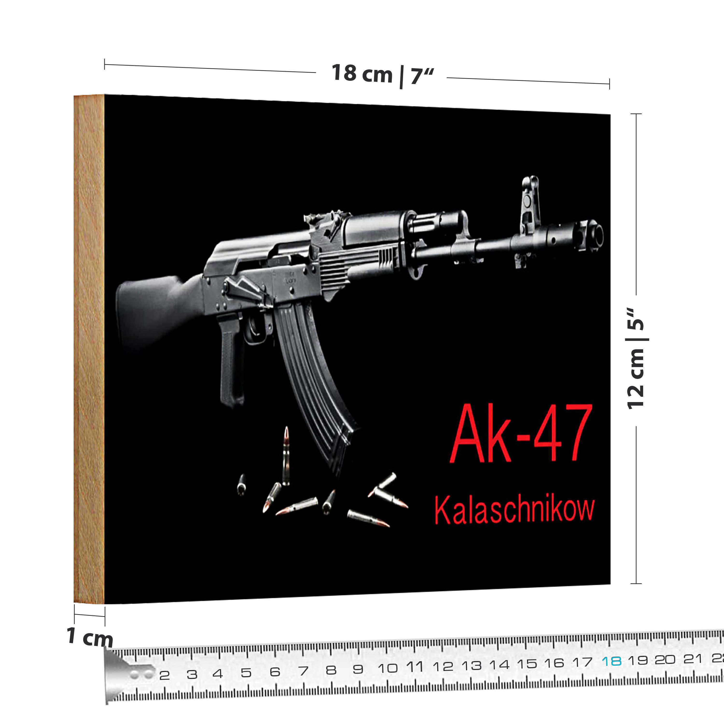 Roomando Holzbild Gewehr 18x12cm AK-47 Kalaschnikow