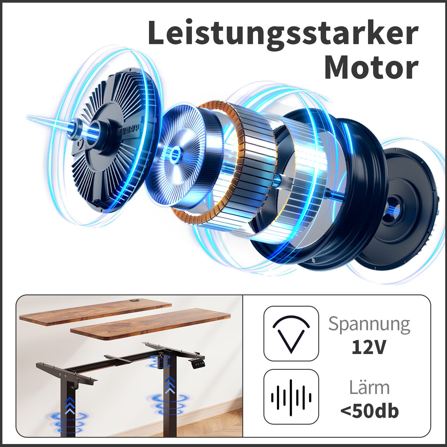 HOMALL Schreibtisch Höhenverstellbar elektrischer Memory-Funktion 100/120/1 günstig online kaufen