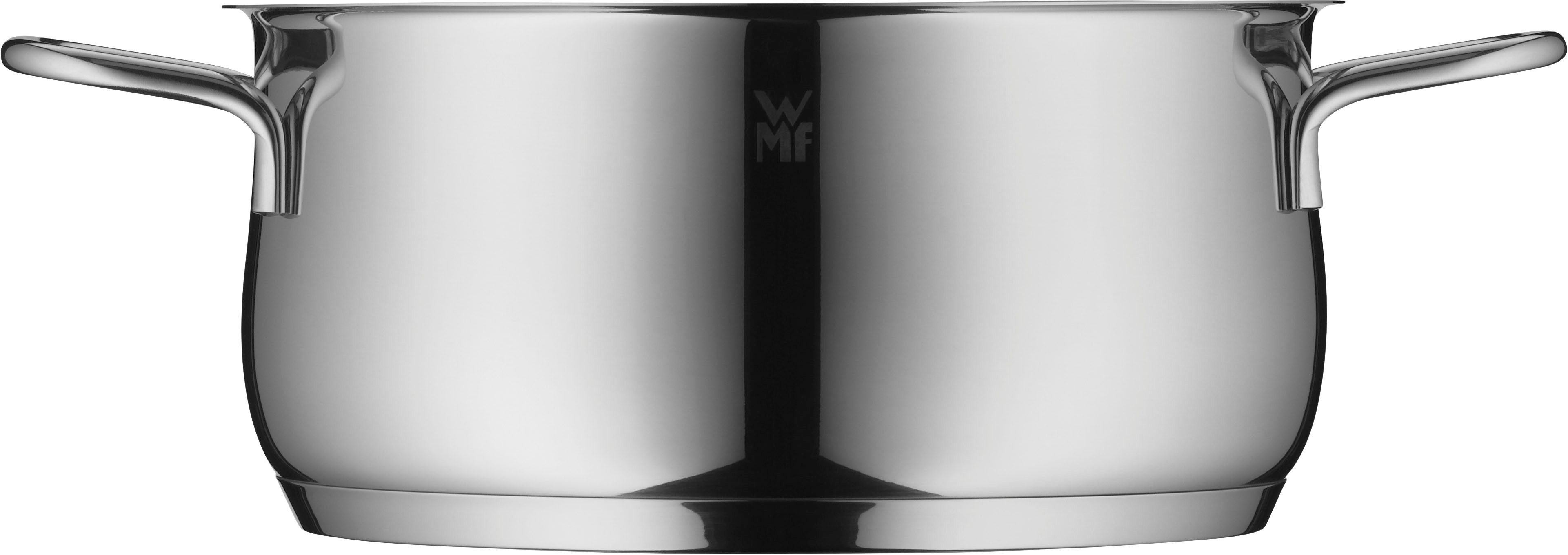 WMF Bratentopf Diadem Plus, Cromargan® Edelstahl Rostfrei 18/10 (2-tlg), breiter Schüttrand, außergewöhnliches Design, spülmaschinengeeignet
