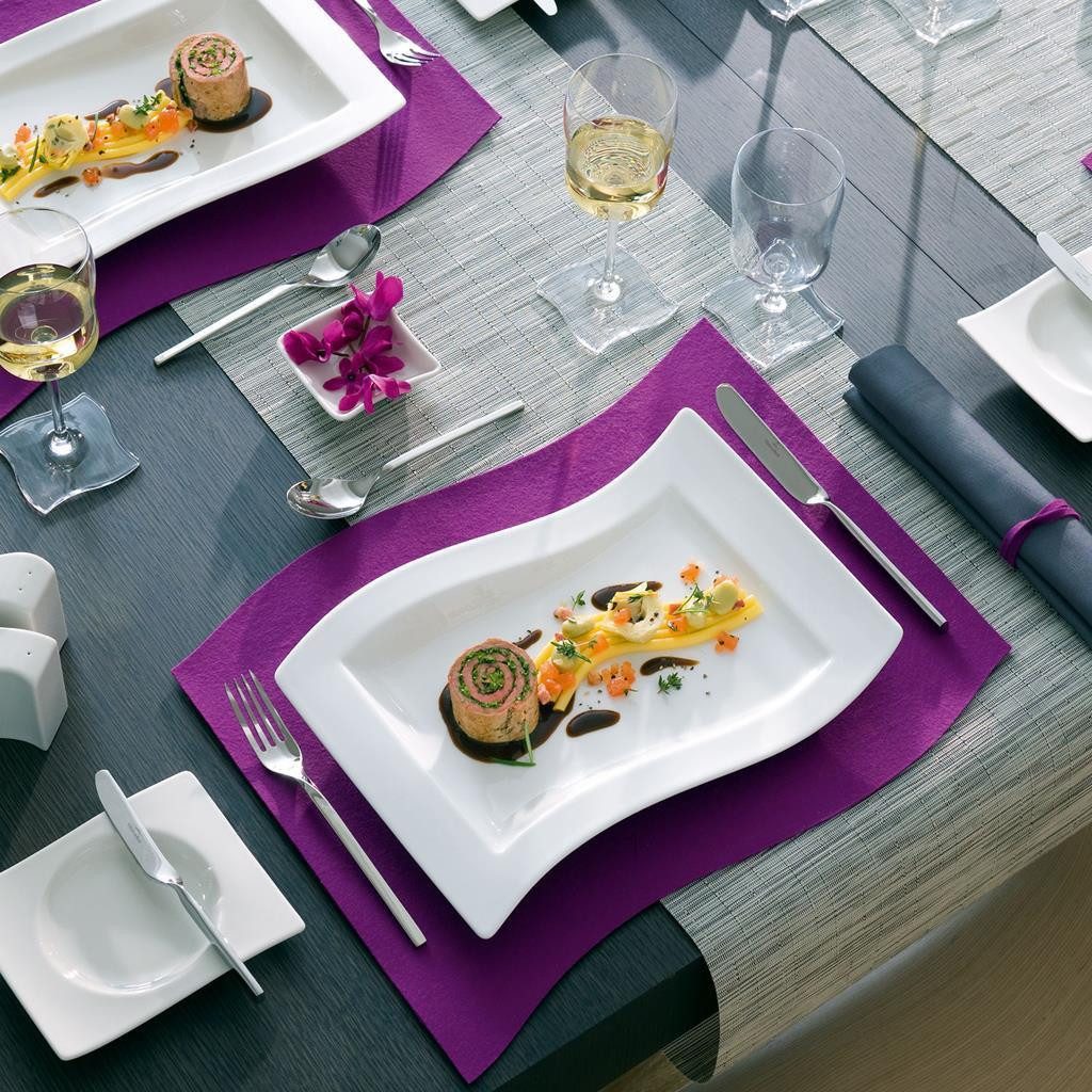 Villeroy & Boch Speiseteller NewWave Gourmetteller 33 x 24 cm 4er Set, (4 St)