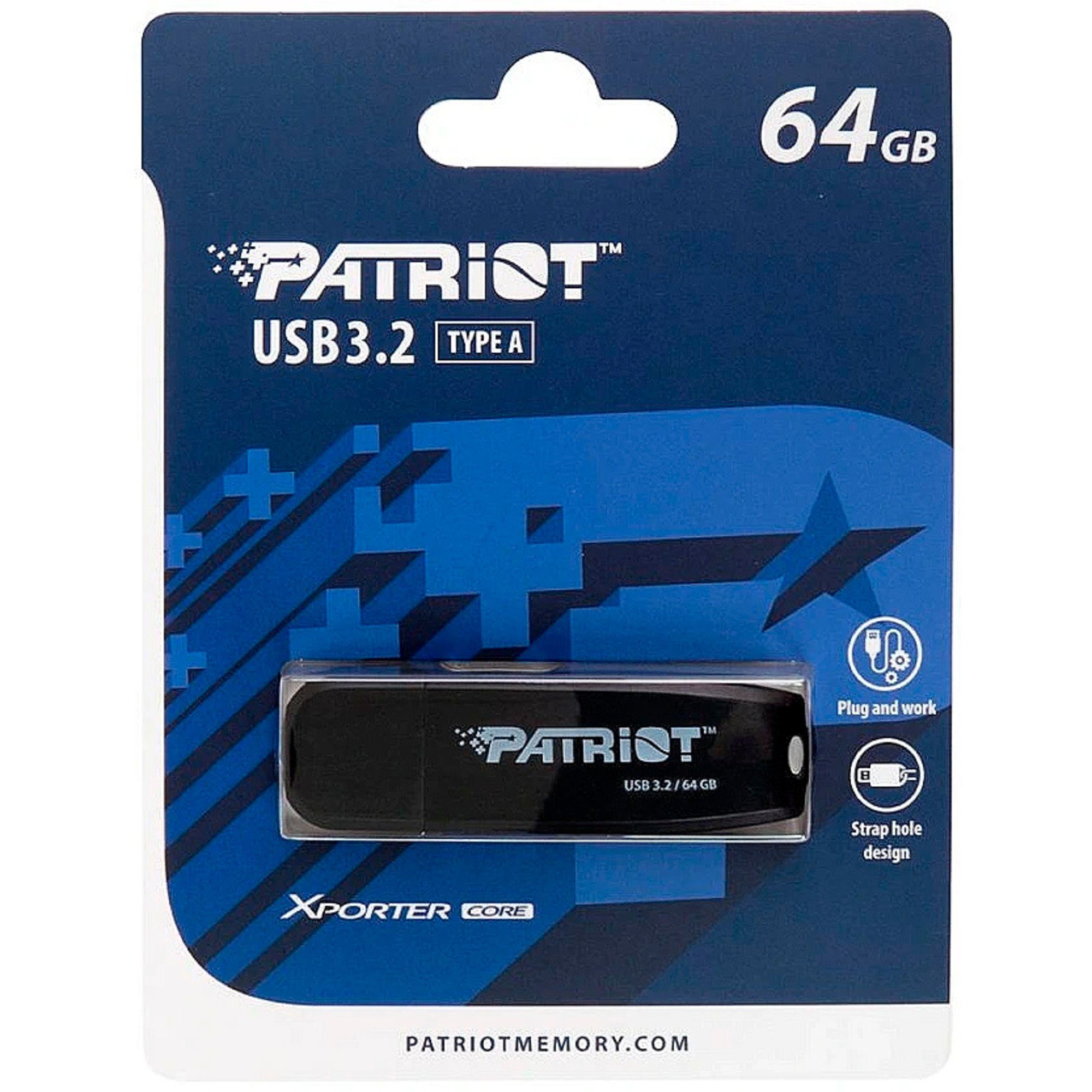 Patriot Patriot Xporter Core 64GB, USB-Stick, (USB-A 3.2 USB-Stick