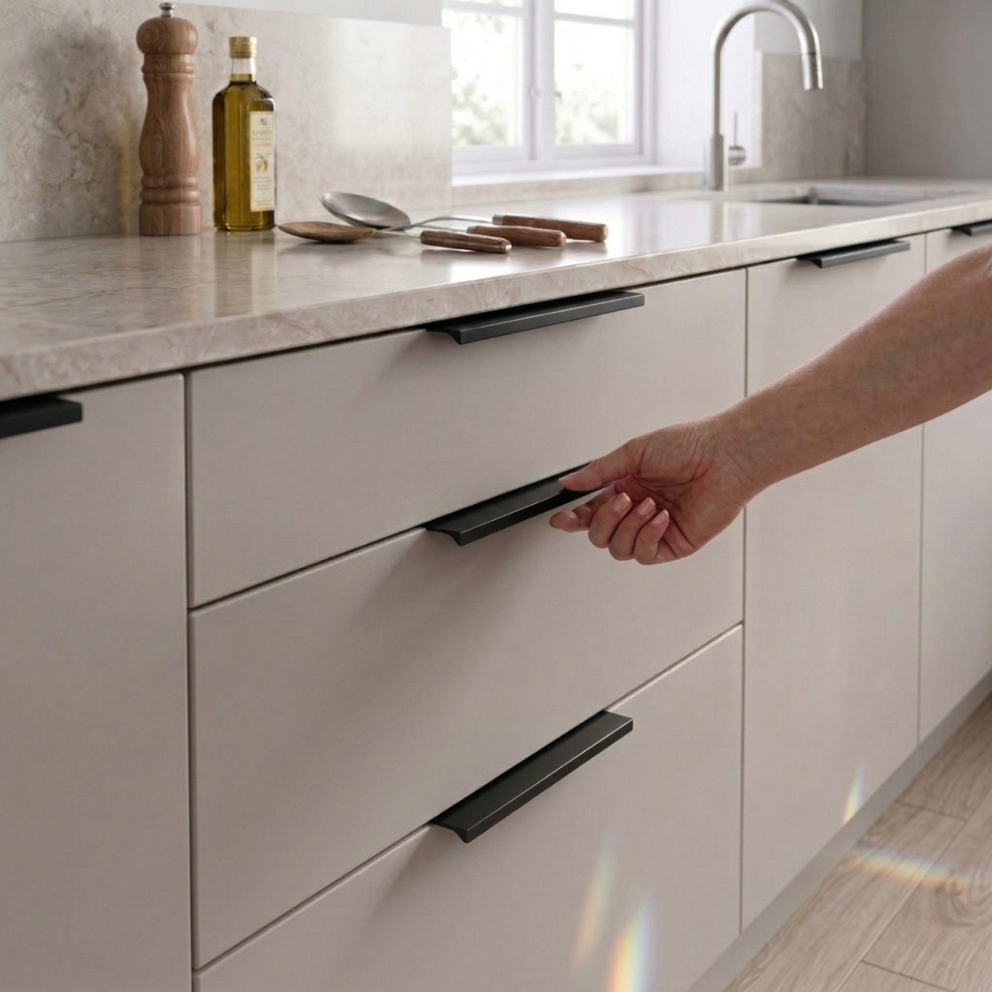 kalb Handtuchhalter MonoGrip 150 Griffleiste schwarz 150 mm