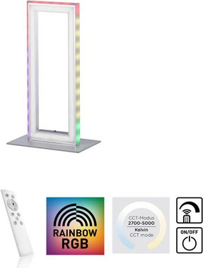 my home LED Tischleuchte Luan, dimmbar über Fernbedienung, LED fest integriert, warmweiß - kaltweiß, 2700-5000K, Rainbow-RGB, Infrarot-Fernbed. Tischlampe
