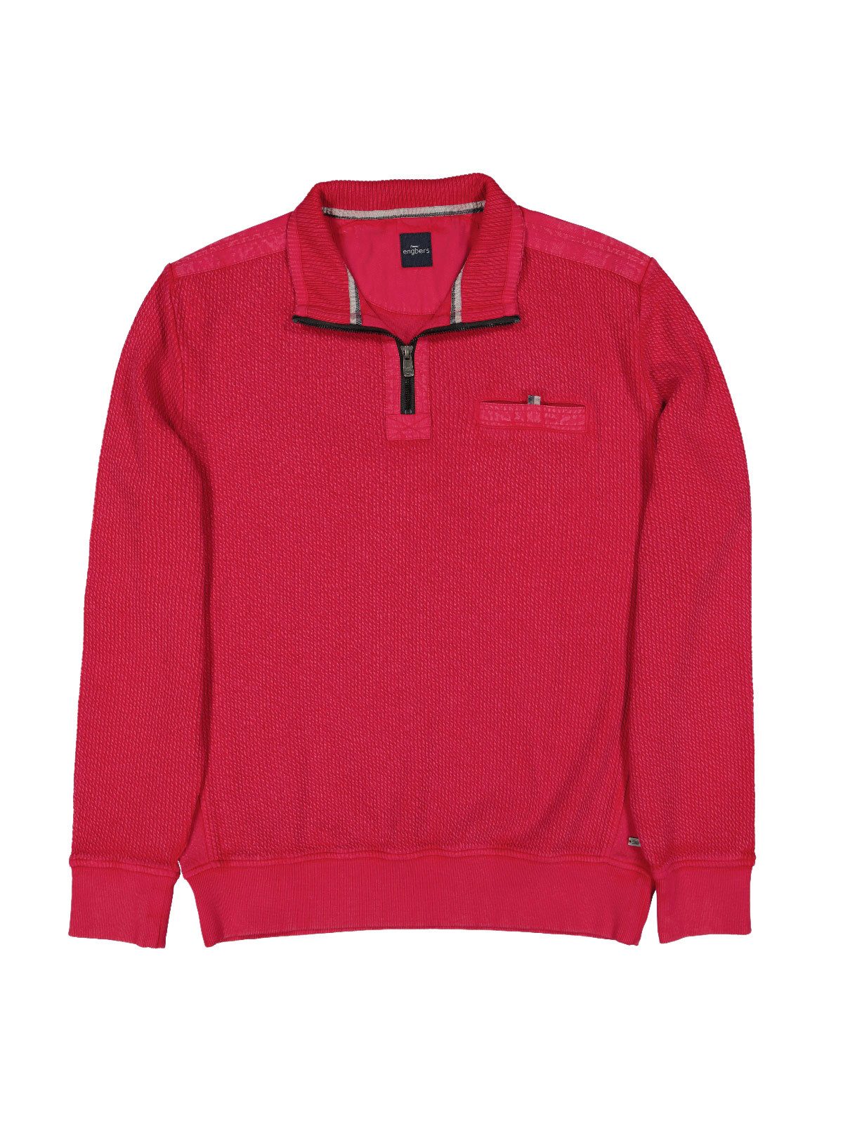 Engbers Sweatshirt Herren Sweatshirt strukturiert, Rot