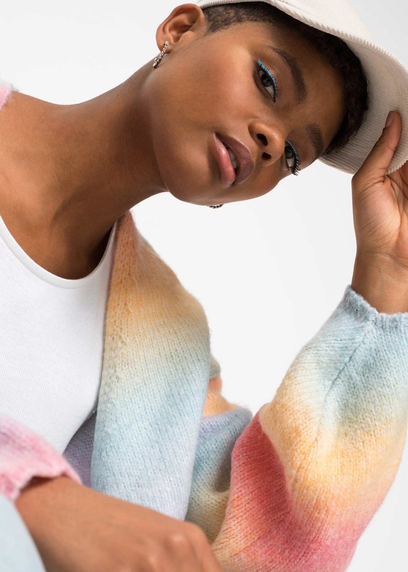 bonprix Strickjacke Oversize-Passform, Multicolour-Optik, offene Form