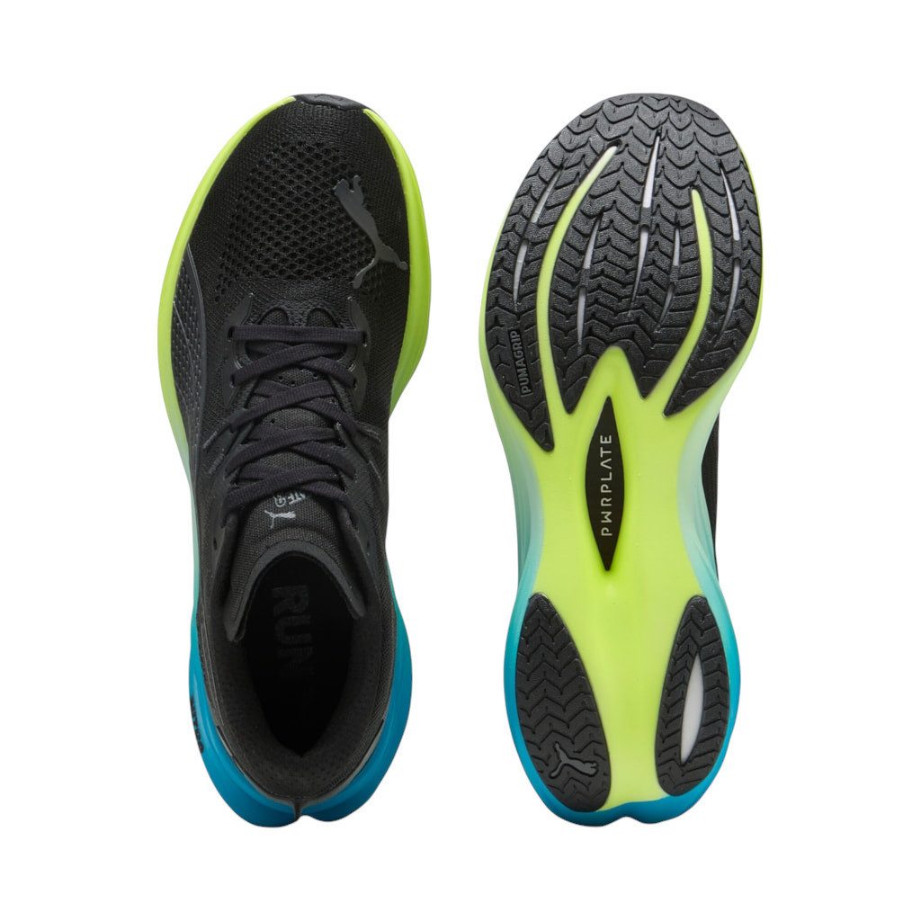 PUMA Deviate Nitro 3 (Dämpfung) schwarz/blau Herren Laufschuh
