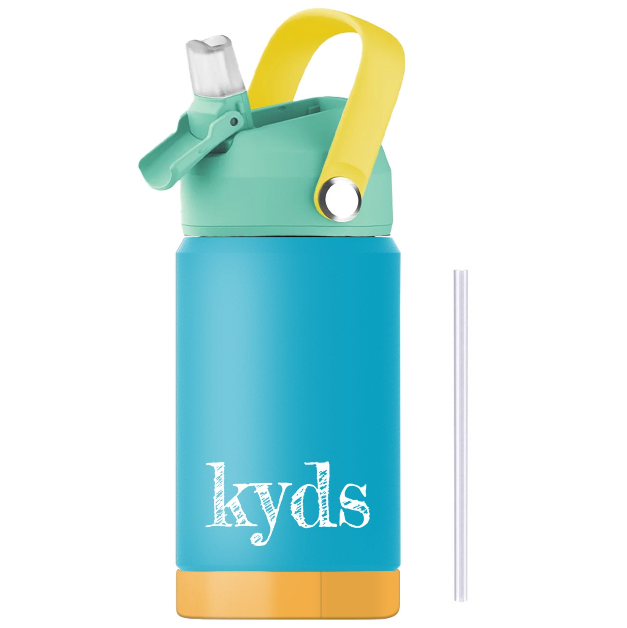 kyds Isolierflasche Trinkflasche, auslaufsicher, BPA-frei, Edelstahl, Inhalt 350ml oder Inhalt 500ml Blue/Orange