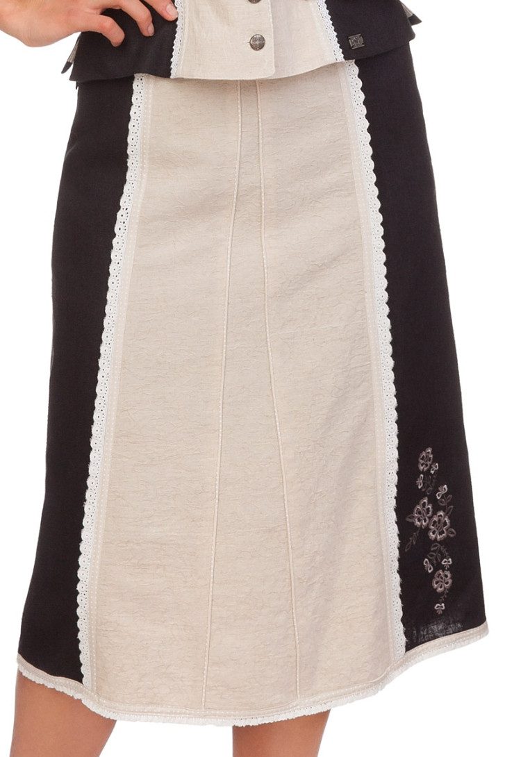 Spieth & Wensky Trachtenrock Trachtenrock - MAMBA - schwarz/beige