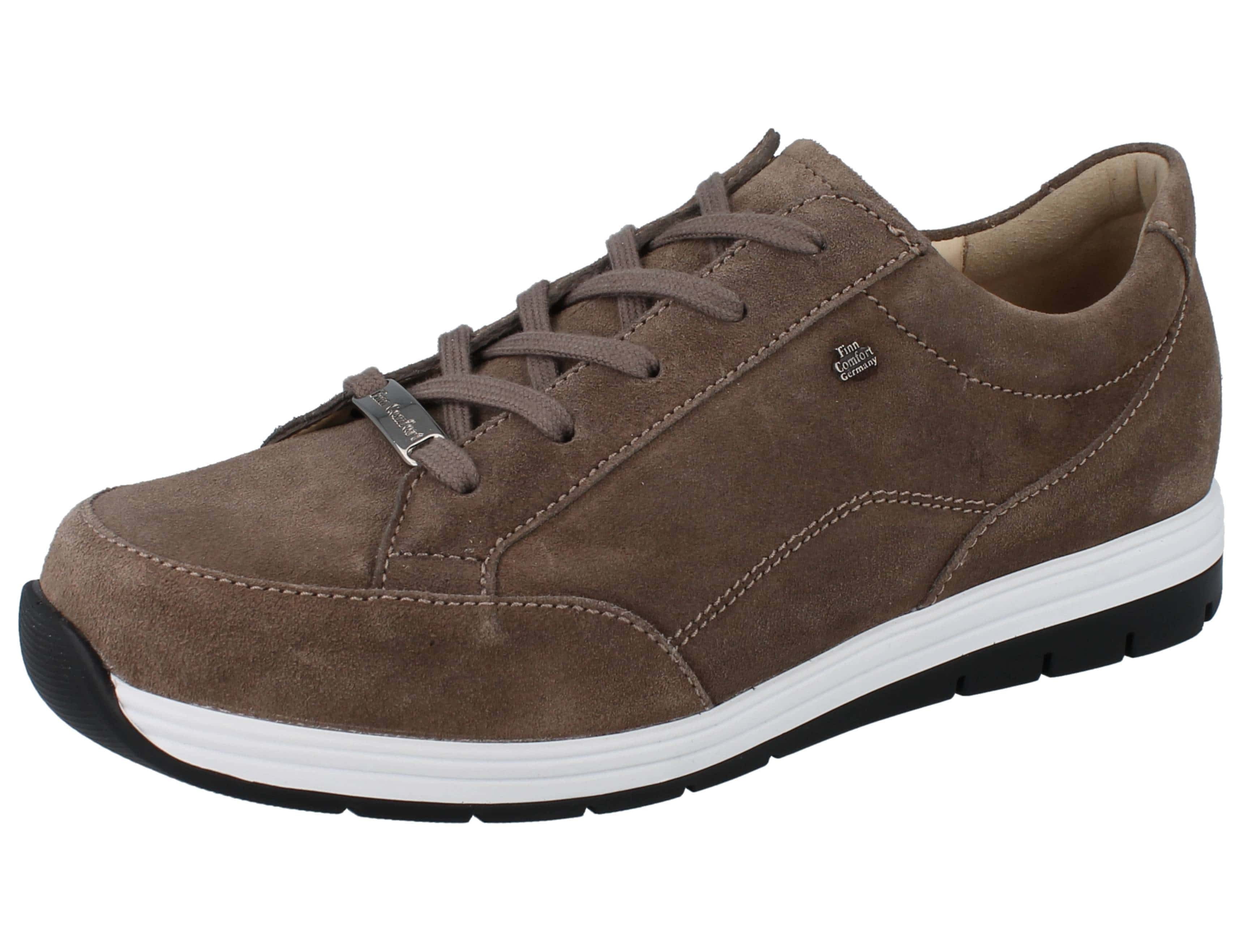 Finn Comfort FINN COMFORT Osorno Herren Halbschuhe braun oxide Velourleder - Schnürschuh Wechselfußbett