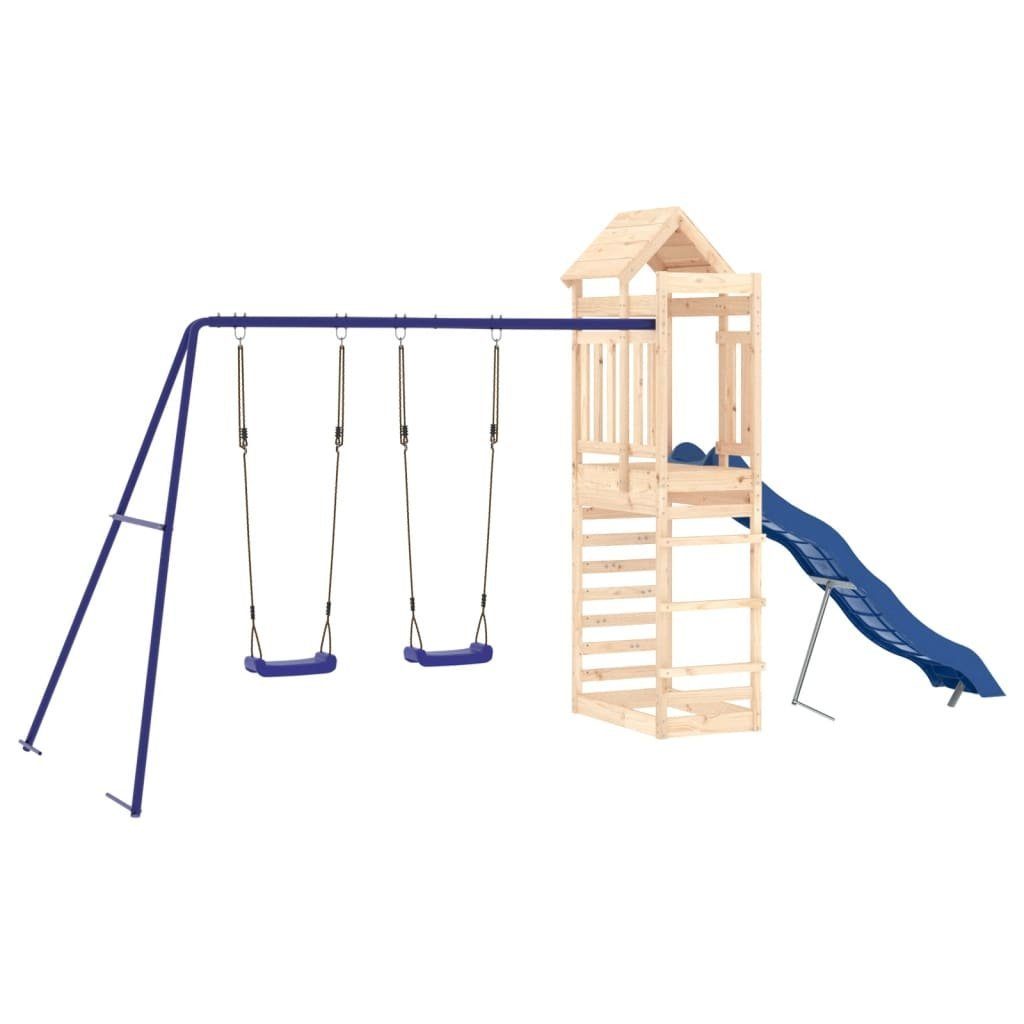 Spielhaus Spielturm Massivholz Kiefer Kinder Garten Kletterturm Schaukel