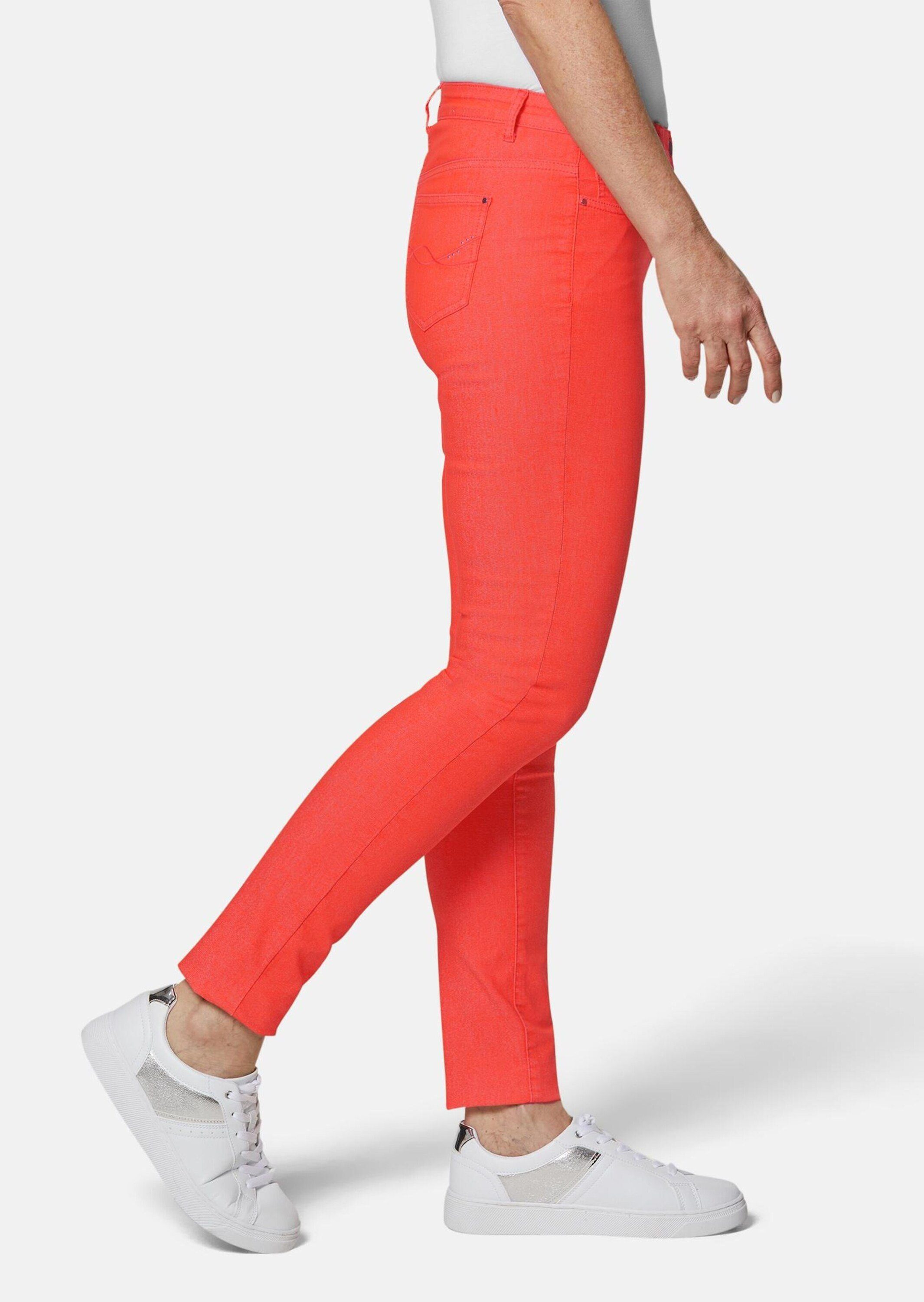 GOLDNER Bequeme Jeans Lange Freizeithose BELLA mit Formbund Slim Fit Stretch-Jeans mit hohem Komfort, Formbund