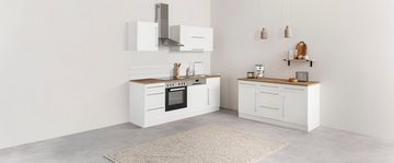 Kochstation Küchenzeile KS-Samos, ohne E-Geräte, Breite 220 cm