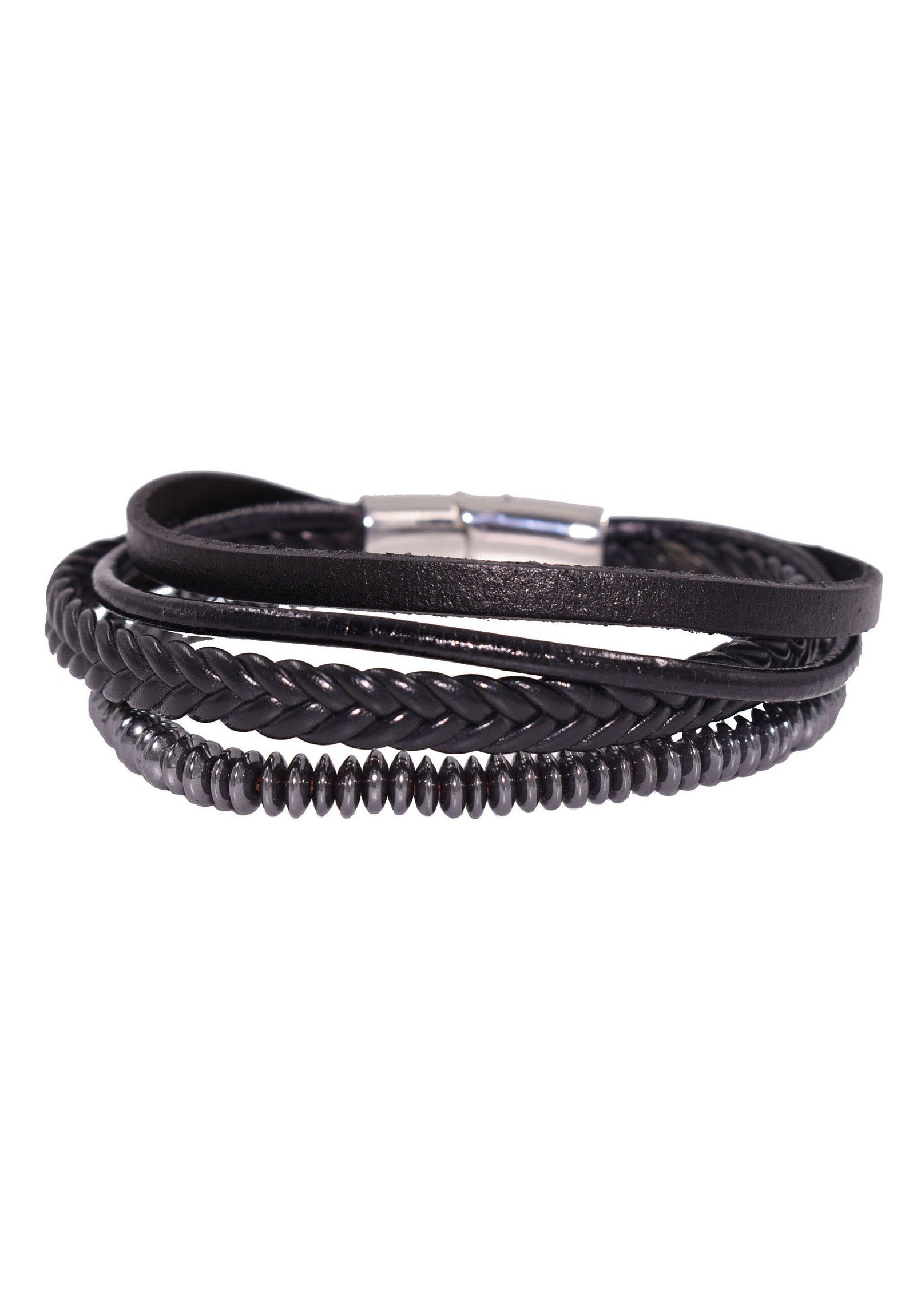 Lederarmband Schmuck Geschenk Armschmuck Edelsteinarmband Hämatit