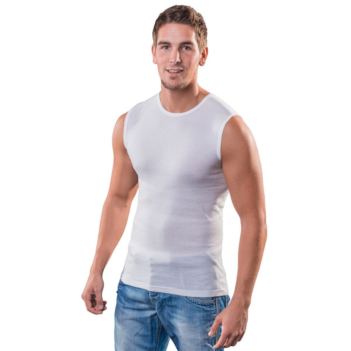 HERMKO Achseltop 3040 3er Pack Herren günstig online kaufen