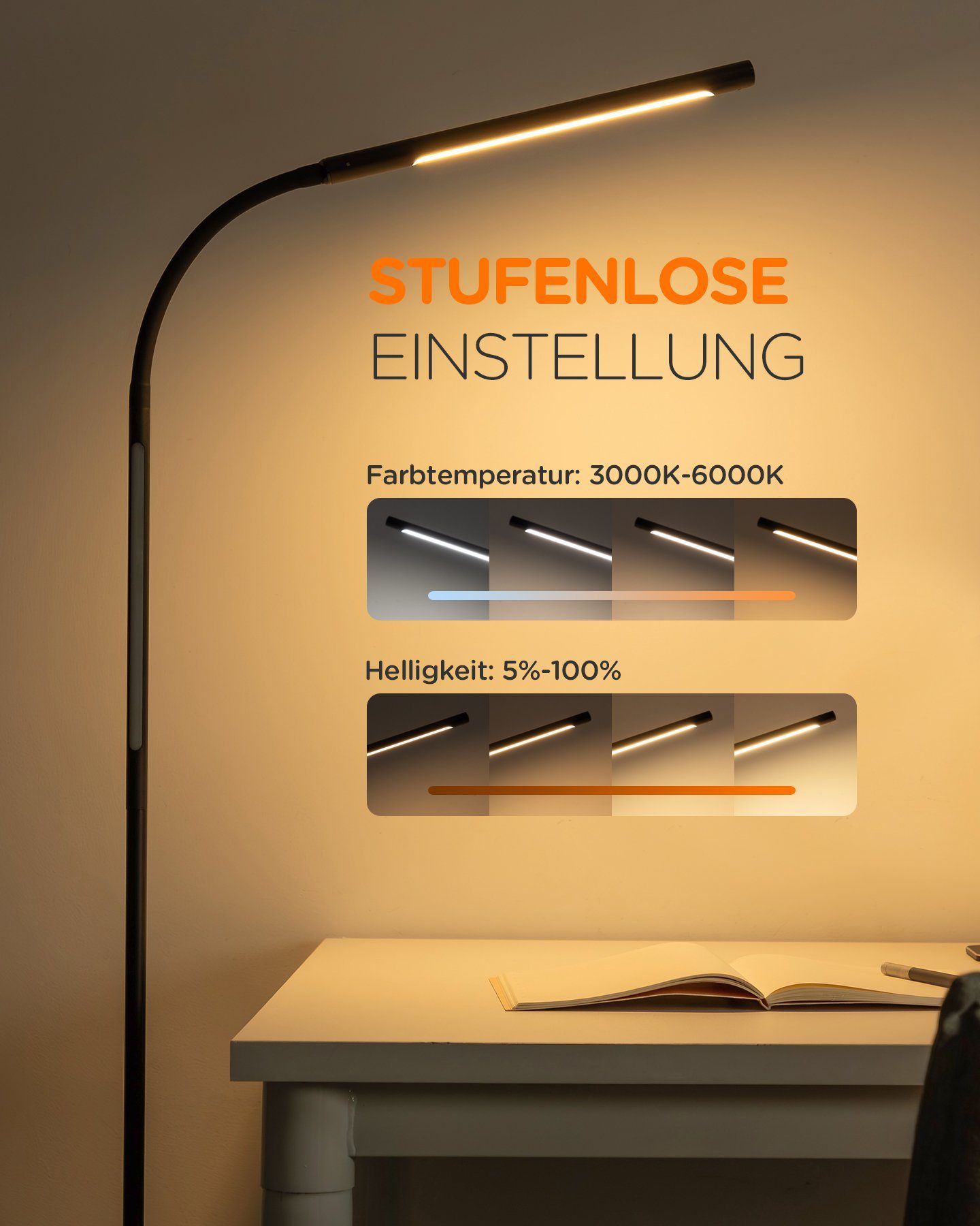 Tomons LED Stehlampe RGB Stehlampe, Dimmbar, günstig online kaufen
