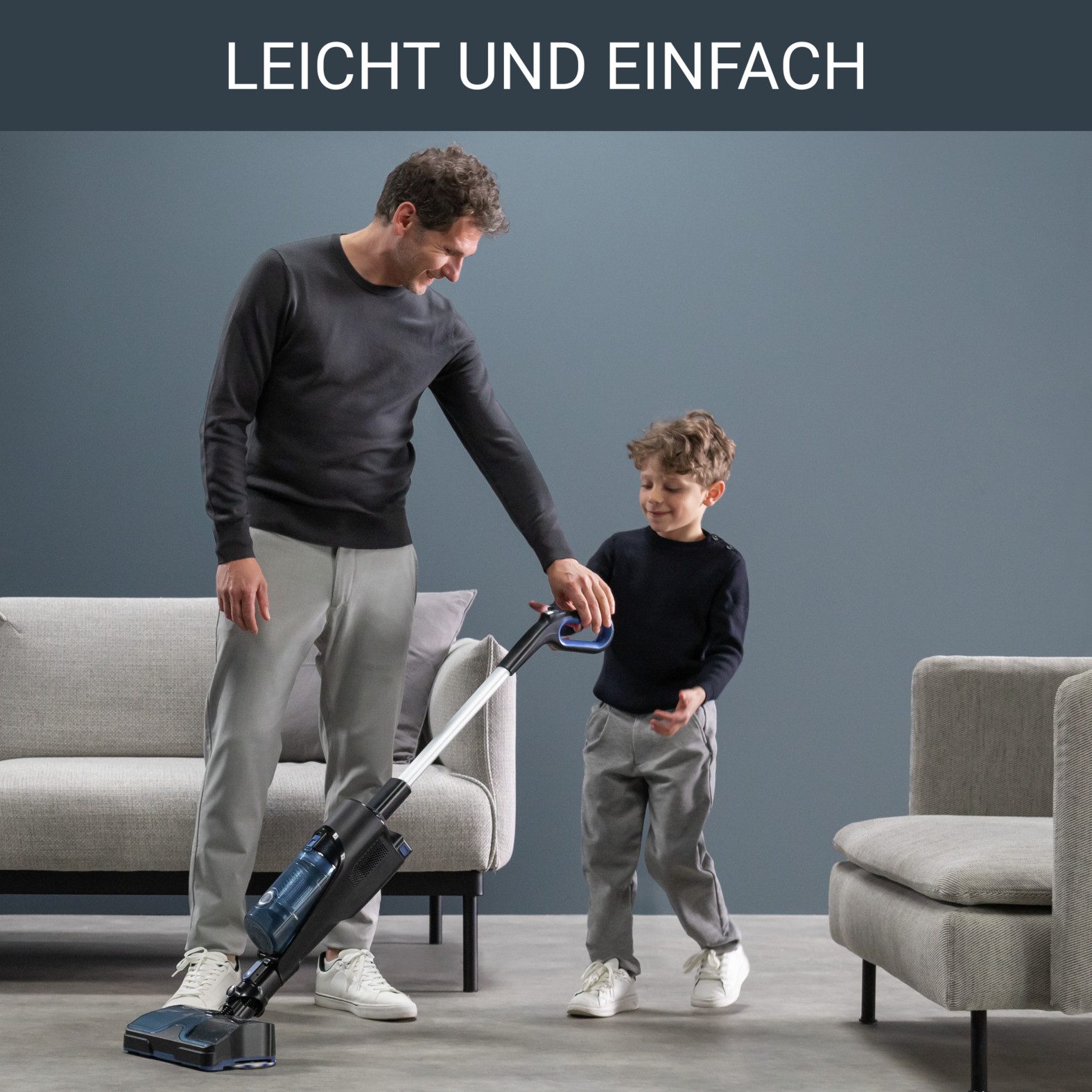 Rowenta Nass-Trocken-Sauger X-Combo, 2-in-1 Staubsaugen und rotierendes Wischen gleichzeitig, 215 W, beutellos, hohe Saugkraft, drei Reinigungsmodi, starker 21,6 V Akku, GZ3038