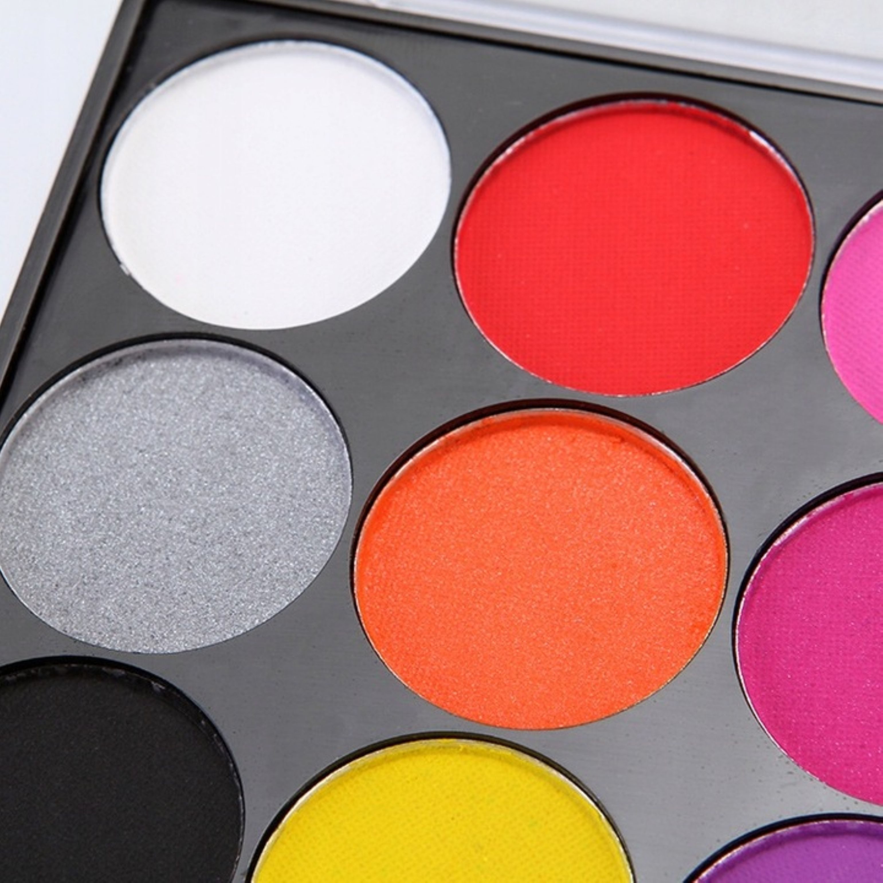 Festivalartikel Arzt-Kostüm Kinderschminke Set 15 Farben + 2 Pinsel, Halloween Schminkfarben