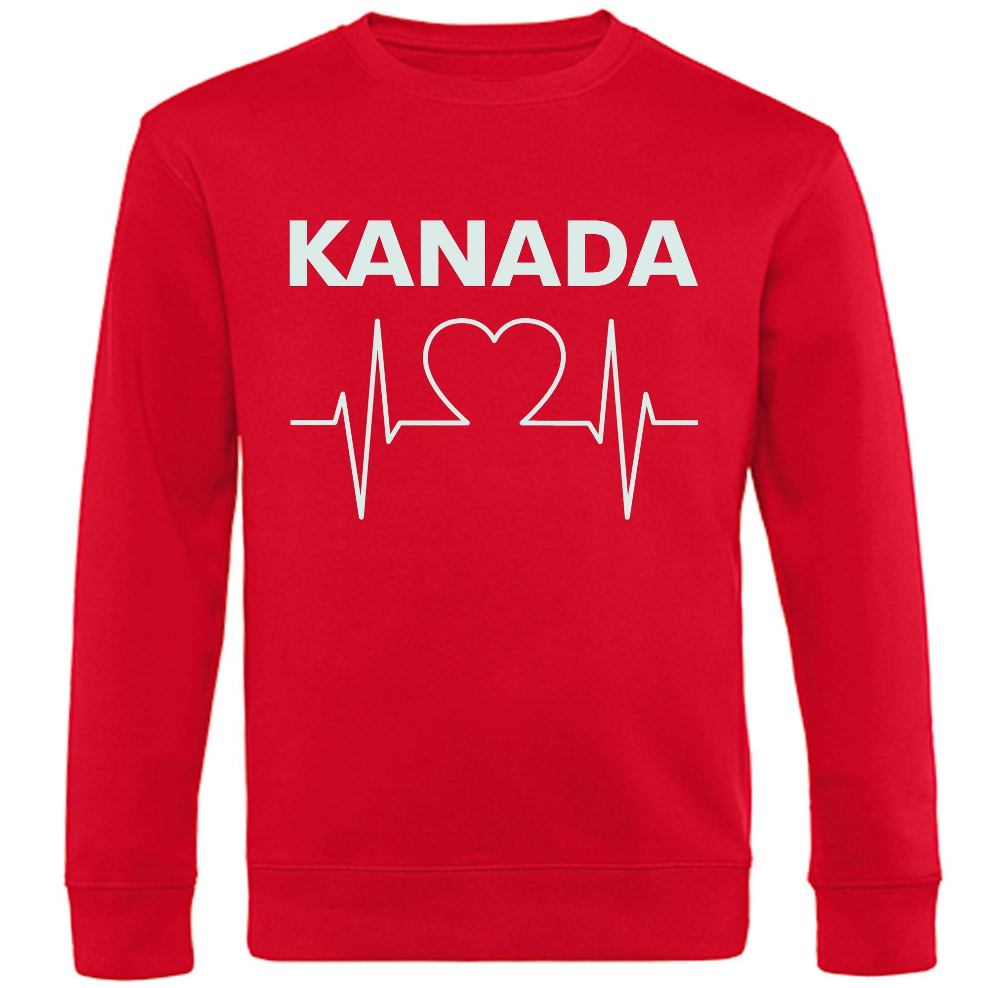 multifanshop Sweatshirt Kanada - Herzschlag - Pullover