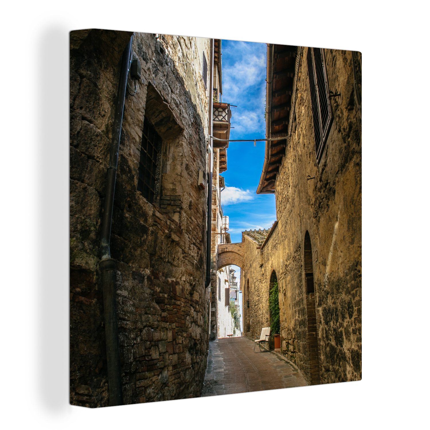 OneMillionCanvasses® Leinwandbild Die Altstadt von San Gimignano in Italien, (1 St), Leinwand Bilder für Wohnzimmer Schlafzimmer