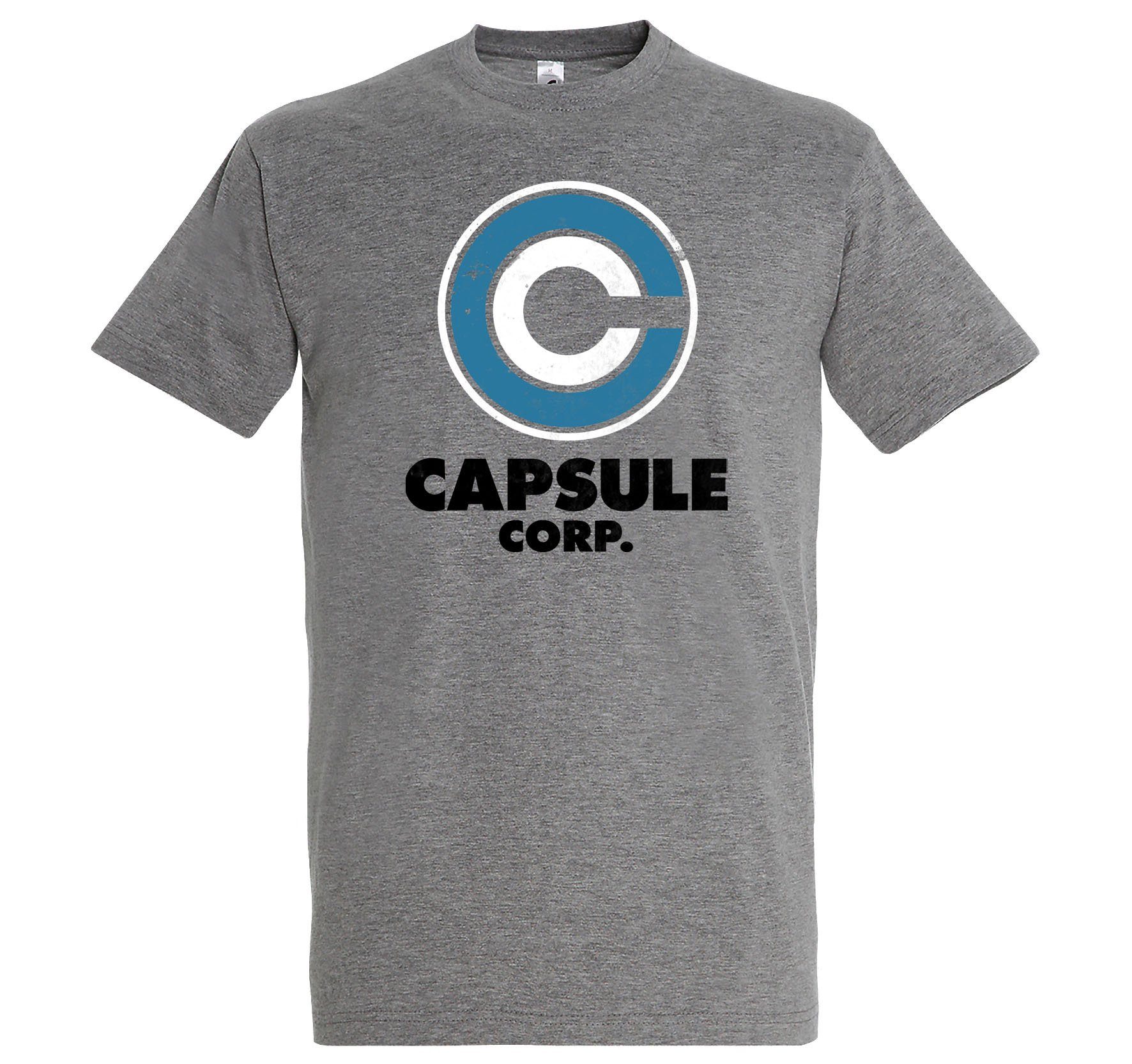 Youth Designz T-Shirt Capsule Corp Herren Shirt mit trendigem Frontprint Grau