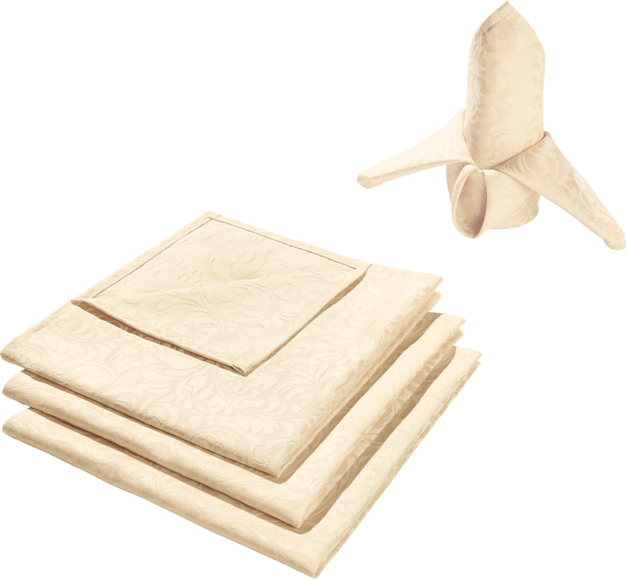 Erwin Müller Stoffserviette Serviette "Hamm" 4er-Pack, Uni