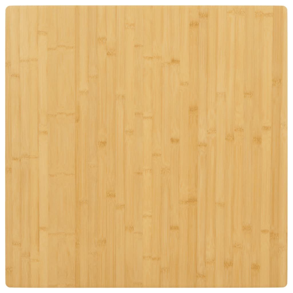 furnicato Tischplatte aus Massivholz Bambus lackiert 90 x 90 x 2,5 cm (1 St), Pflegeleichte Tischplatte mit abgerundeten Ecken für Restaurants
