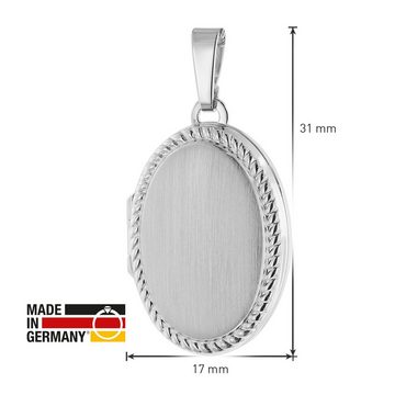 trendor Kette mit Anhänger mit Medaillon-Anhänger Silber 925