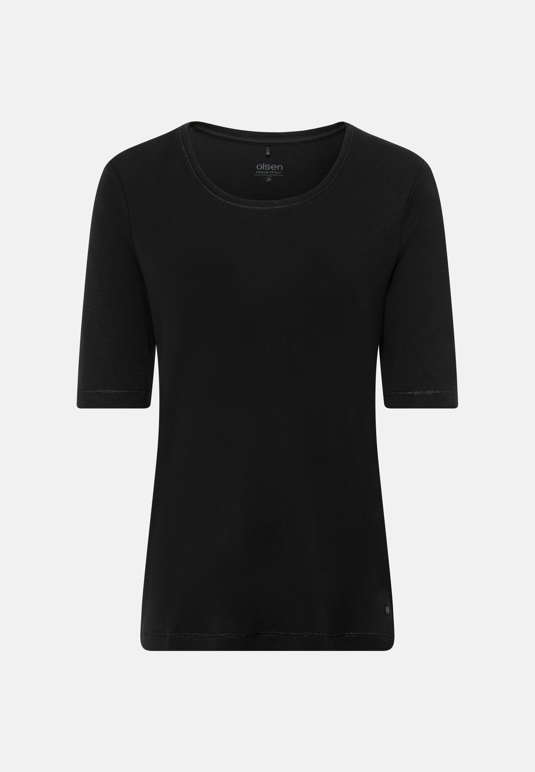 Olsen T-Shirt mit Rundhalsausschnitt und kurzen Ärmeln