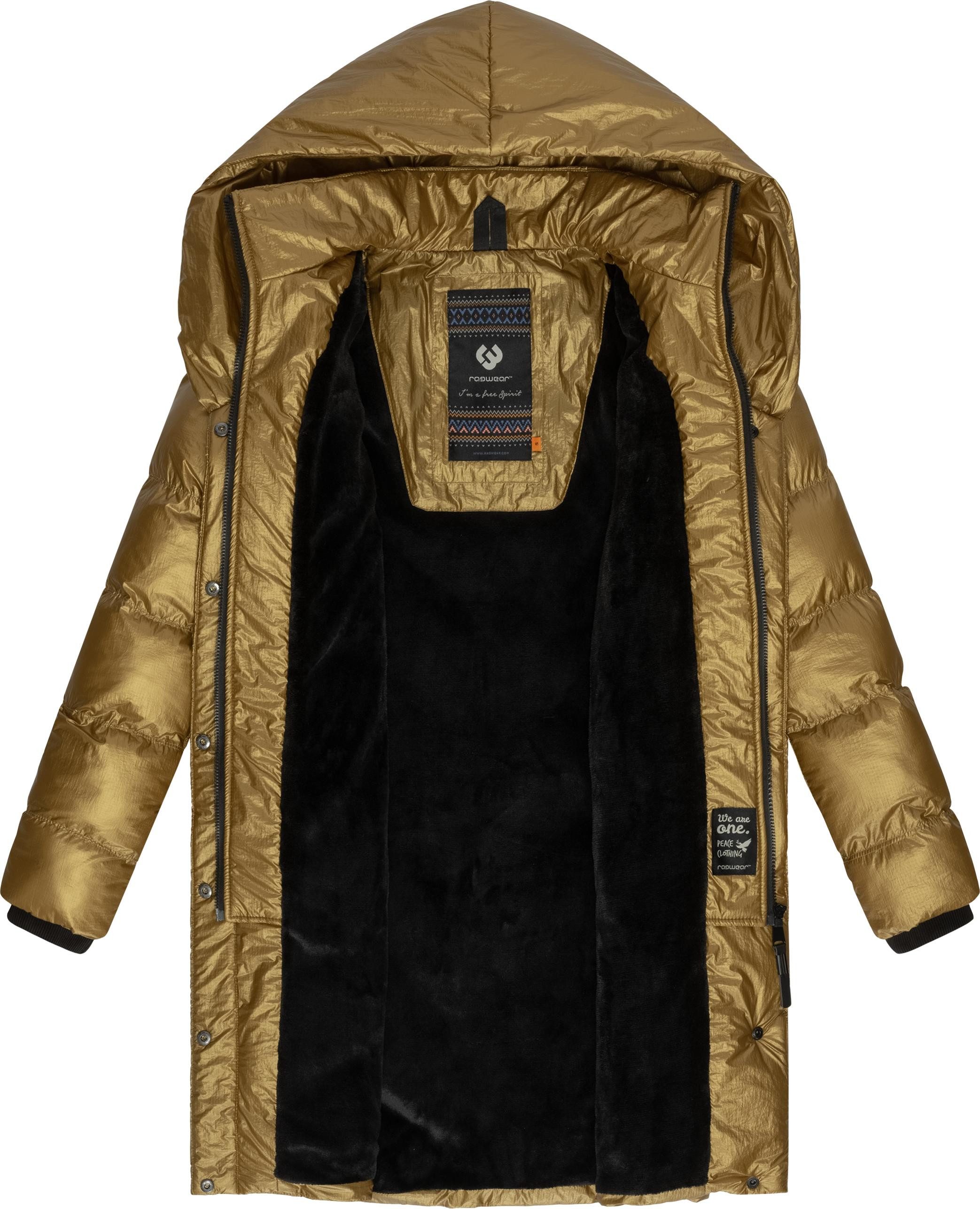 Ragwear Kurzmantel Natalka Bling Damen Wintermantel in schimmernder Optik