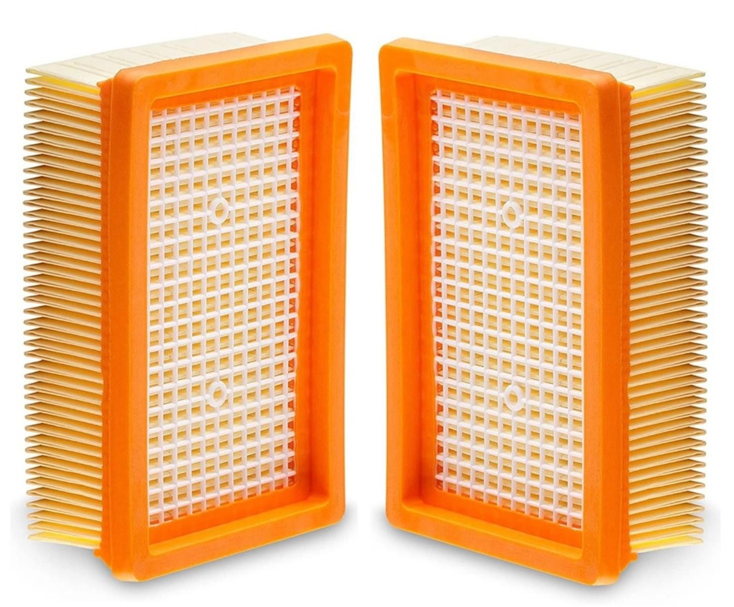 BAYLI Staubsaugerbeutel 2x Flachfaltenfilter für Kärcher WD4 WD5 WD6 - Ersatzfilter für Nass-