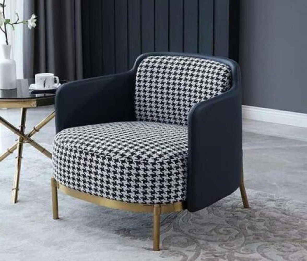 Mehrfarbig Sessel), (1-St., Sessel modern Stilvolle Textil 1x Couch Fernseh Made Sessel Europa Sessel JVmoebel Sessel in