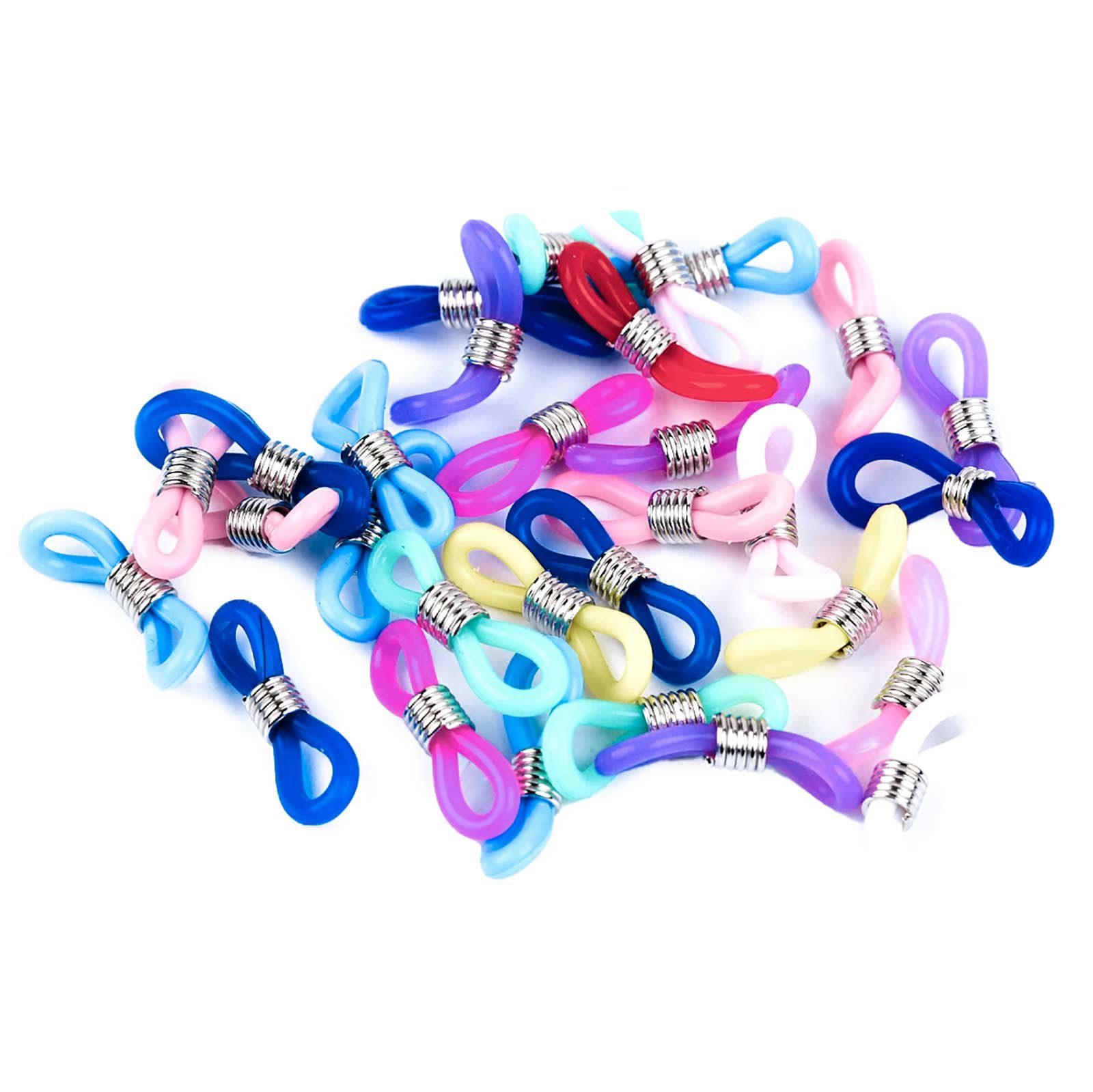 maDDma Brillenband 30 Gummischlaufen Ösen für Brillenband Brillenkette, Farbmix 1