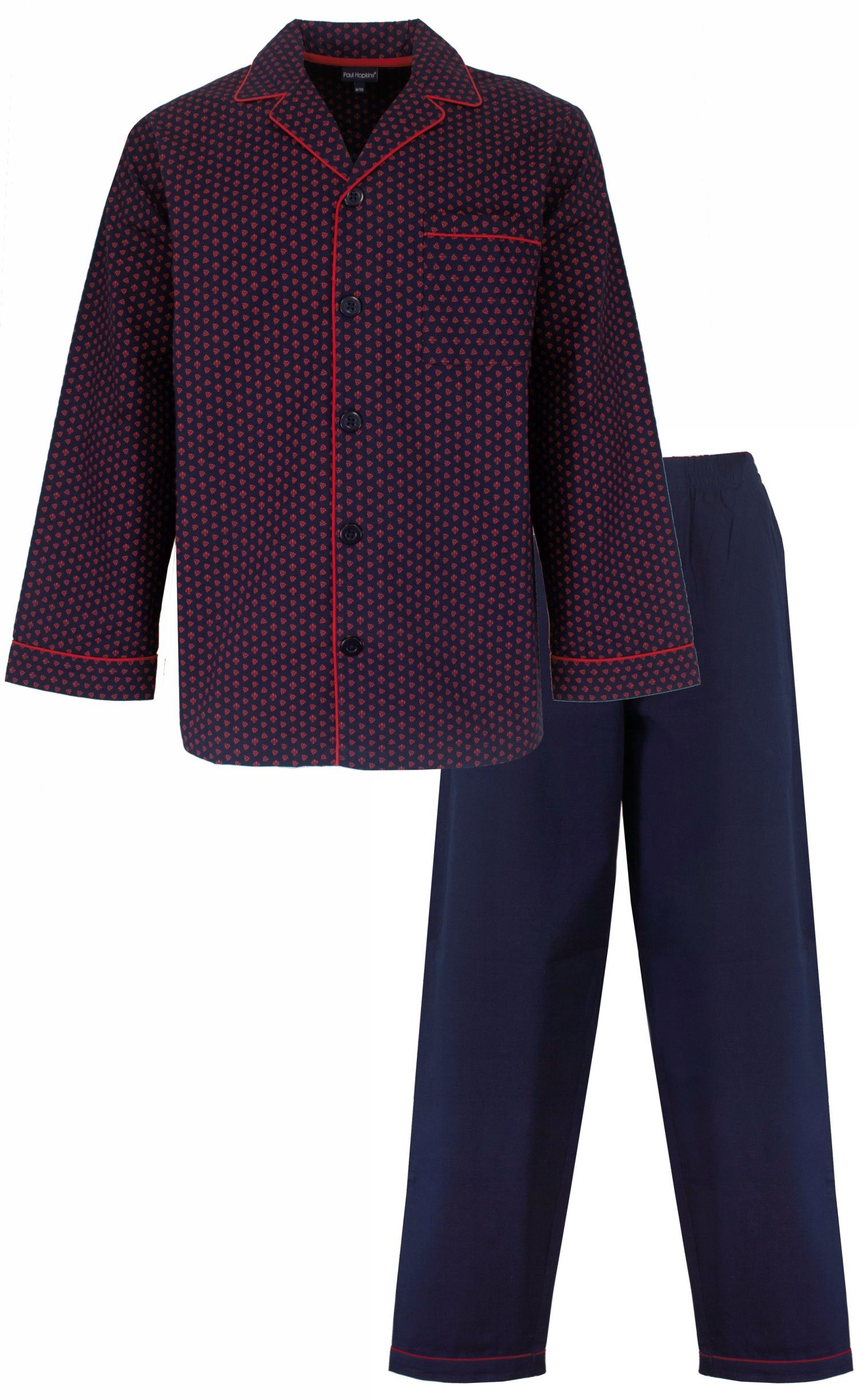 Paul Hopkins Schlafanzug Herren pyjama lang günstig online kaufen