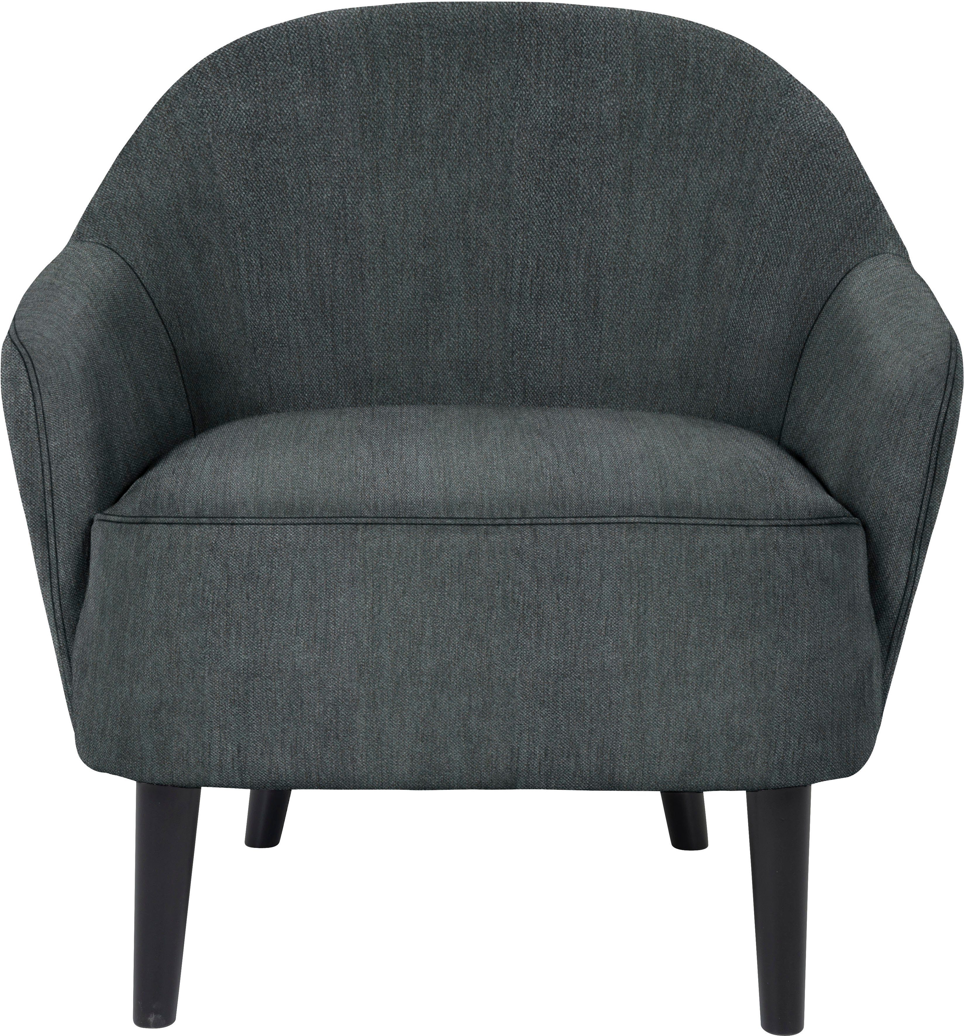furninova Loungesessel Paloma, wahlweise mit Chromfuß, im skandinavischen Design grey