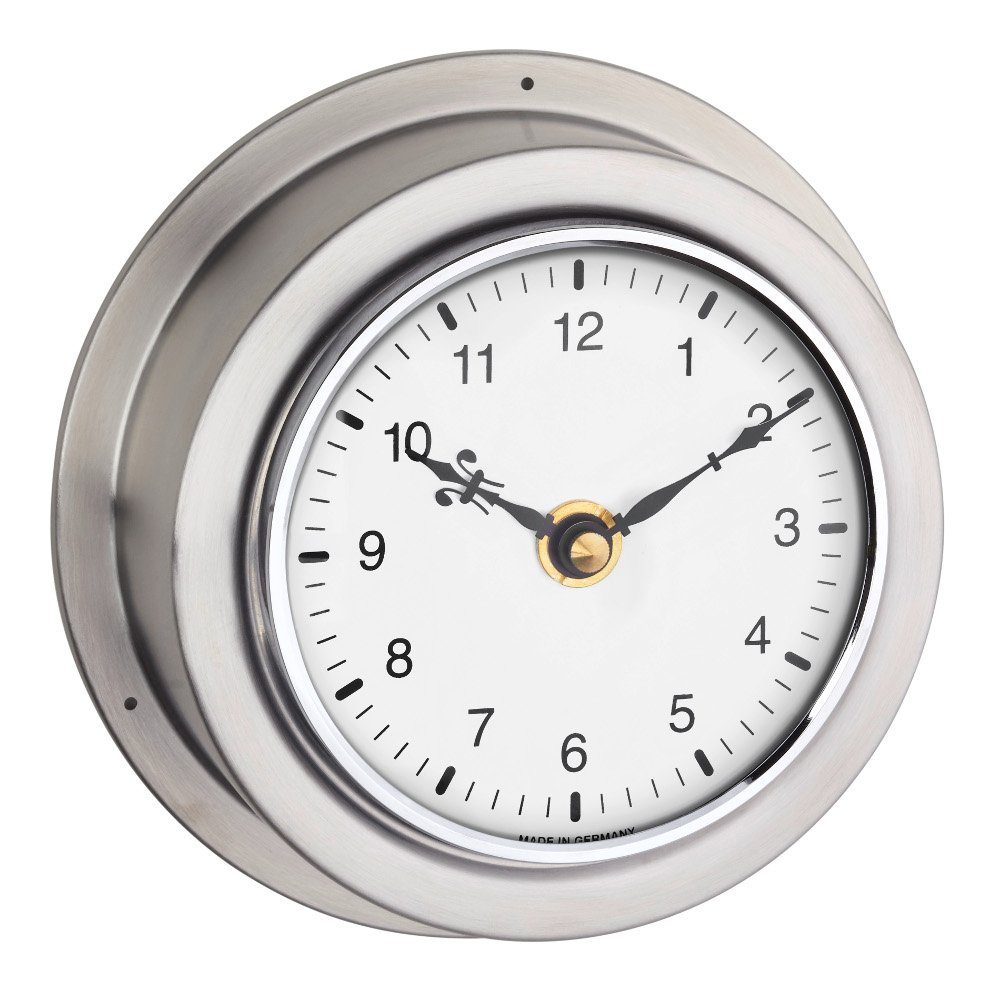 Wanduhr Schiffsuhr Maritim TFA 60.3014.54 Edelstahl