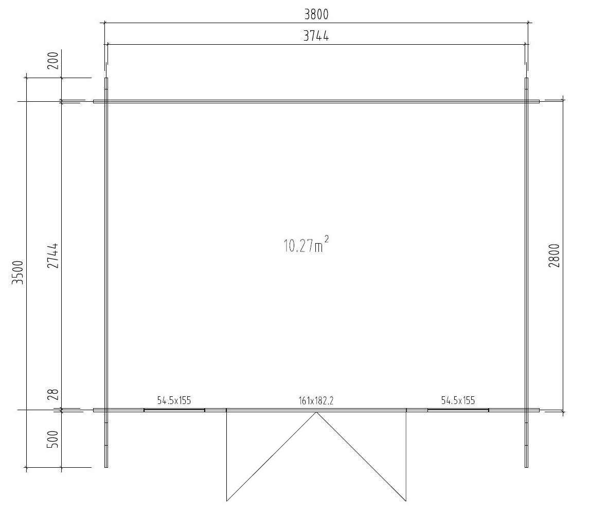 Alpholz Gartenhaus Alpholz Gartenhaus Mirko Modern,  420x350 cm    Braun  (RABATT 36%) - 14.7 qm