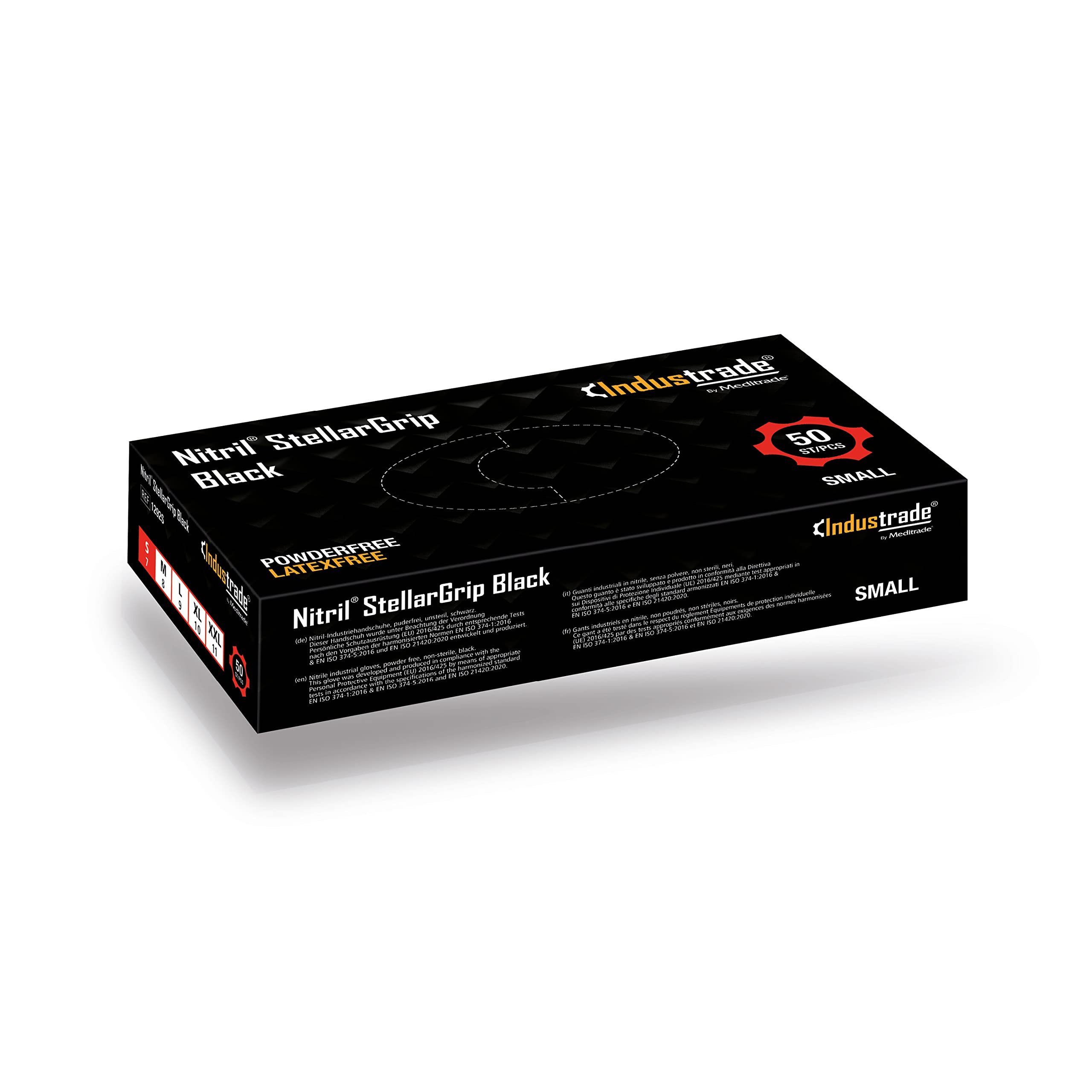 MediTrade Nitril-Handschuhe Nitril StellarGrip black, Packung