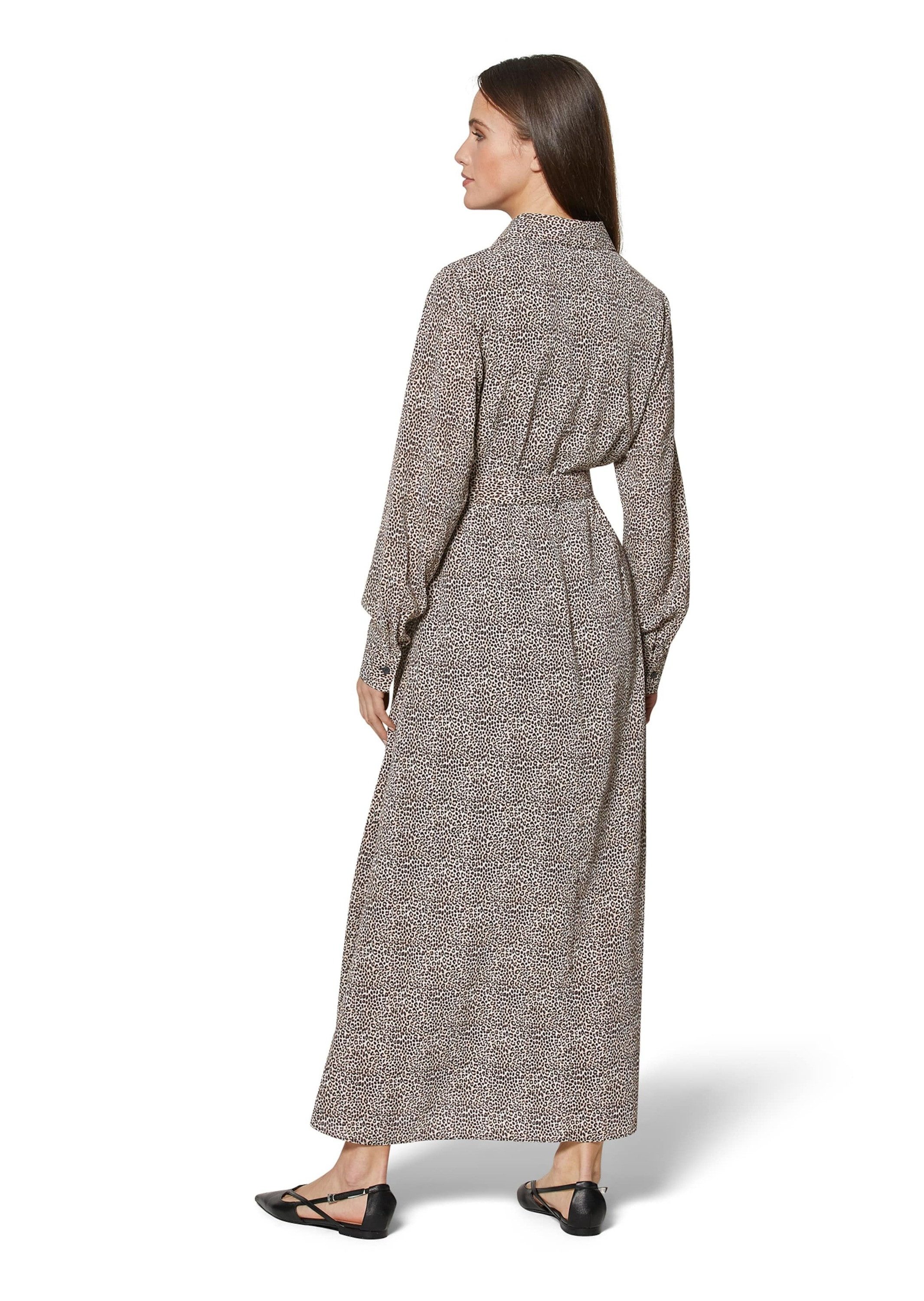 MADELEINE Maxikleid Langes Hemdblusenkleid mit Unikat-Print