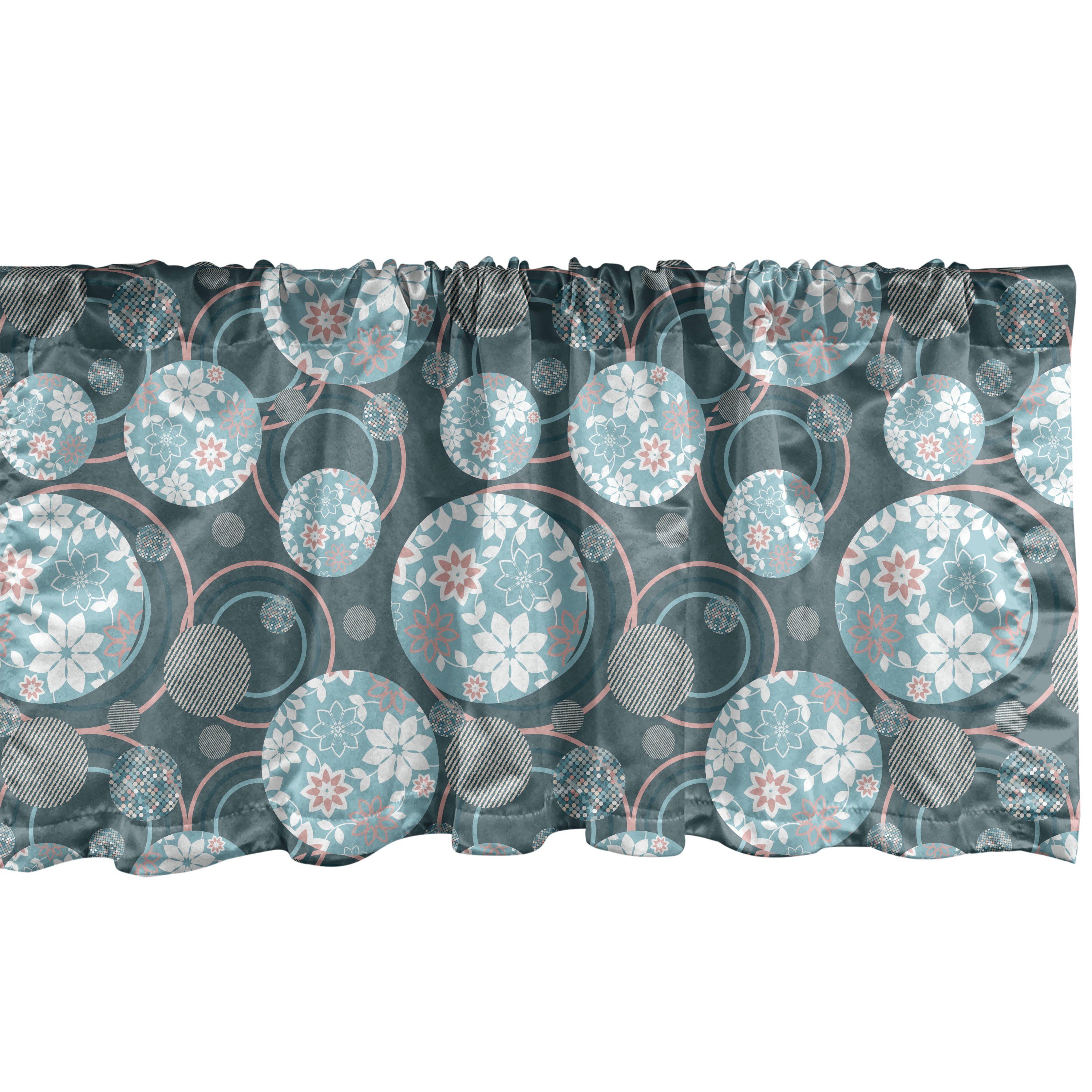 Scheibengardine Vorhang Volant für Küche Schlafzimmer Dekor mit Stangentasche, Abakuhaus, Microfaser, Jahrgang Oriental Form