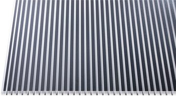 GUTTA Hohlkammerplatte Zebraplatte, anthrazit gestreift, 16 mm, 16 m², Bedachungs-Set komplett für 4x4 Meter mit Profilen, Gummidichtungen