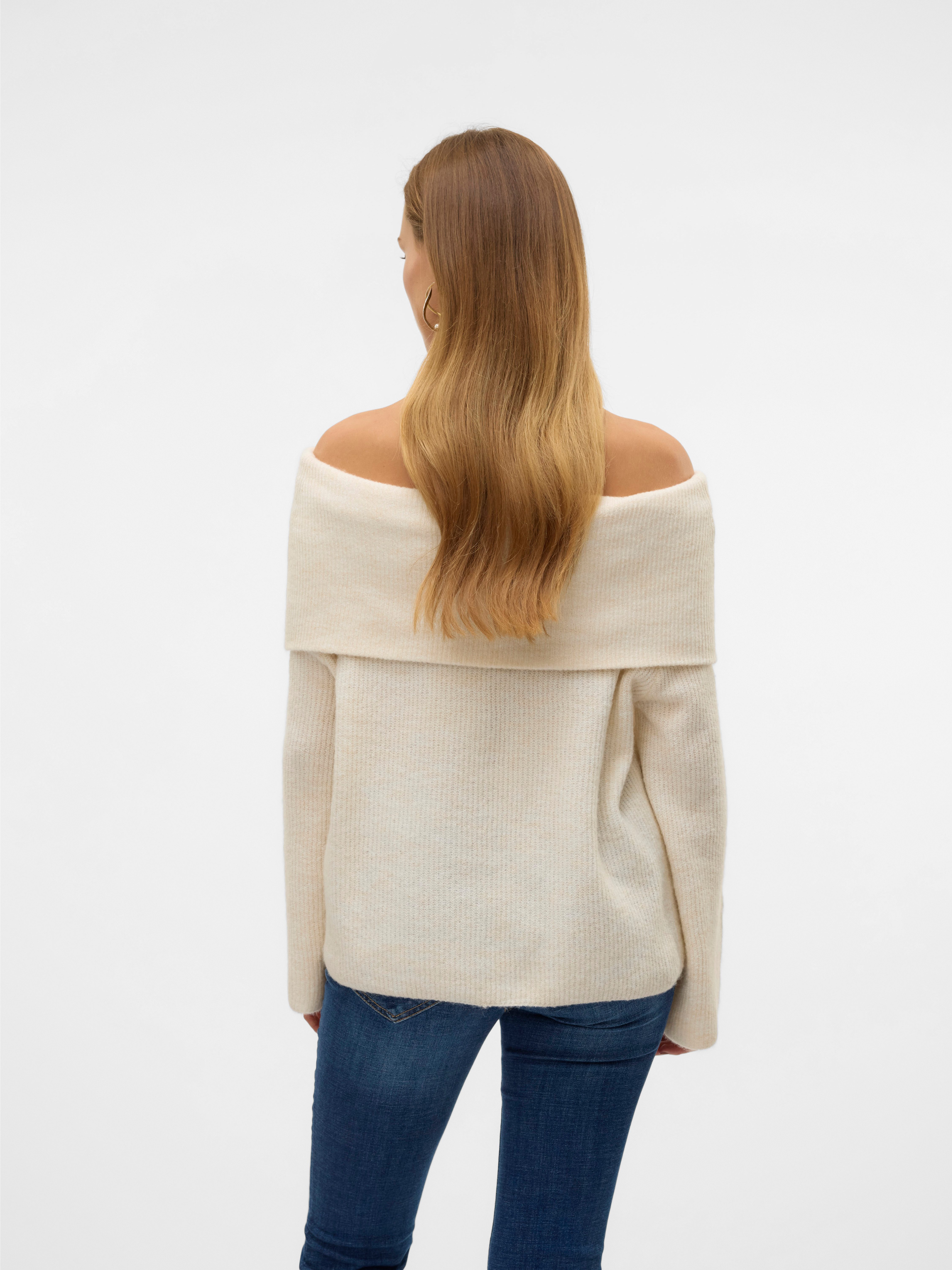 Vero Moda Strickpullover VMERA LS OFF SHOULDER PULLOVER GA NOOS