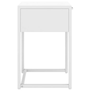 furnicato Nachttisch Weiß 38x35x54 cm Stahl