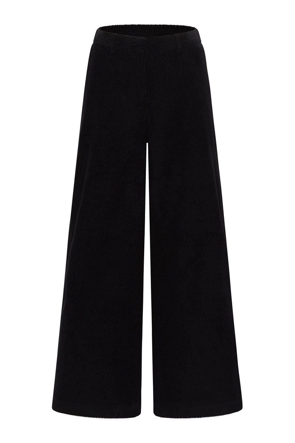 Tranquillo Cordhose Damen Paolaa GOTS-Bio-Baumwolle Mid-Waist extra weites Bein unifarben Hose mit weichem Baummwollcord für lässige, zugleich feminine Looks – Bild 5 von 5